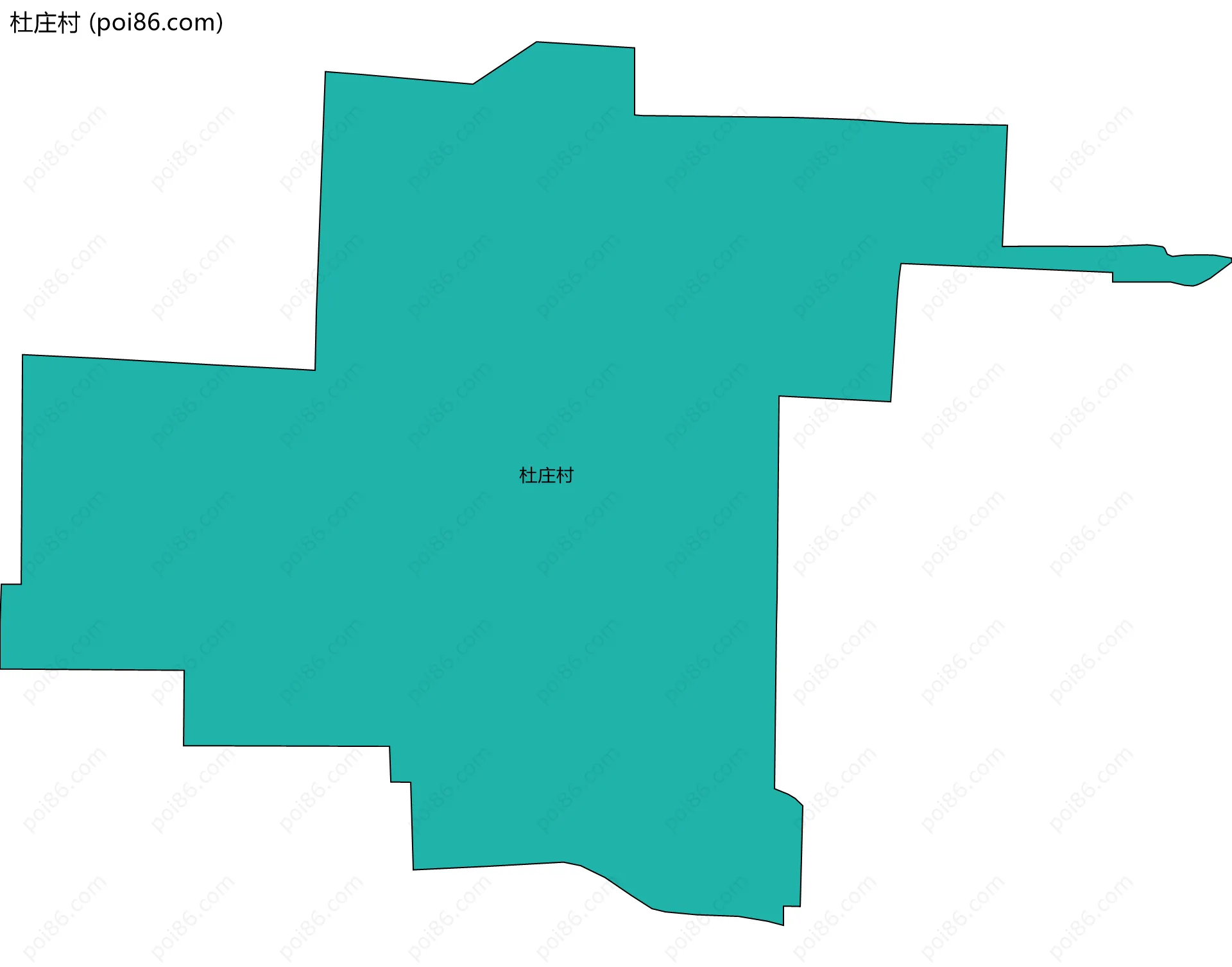 杜庄村边界地图