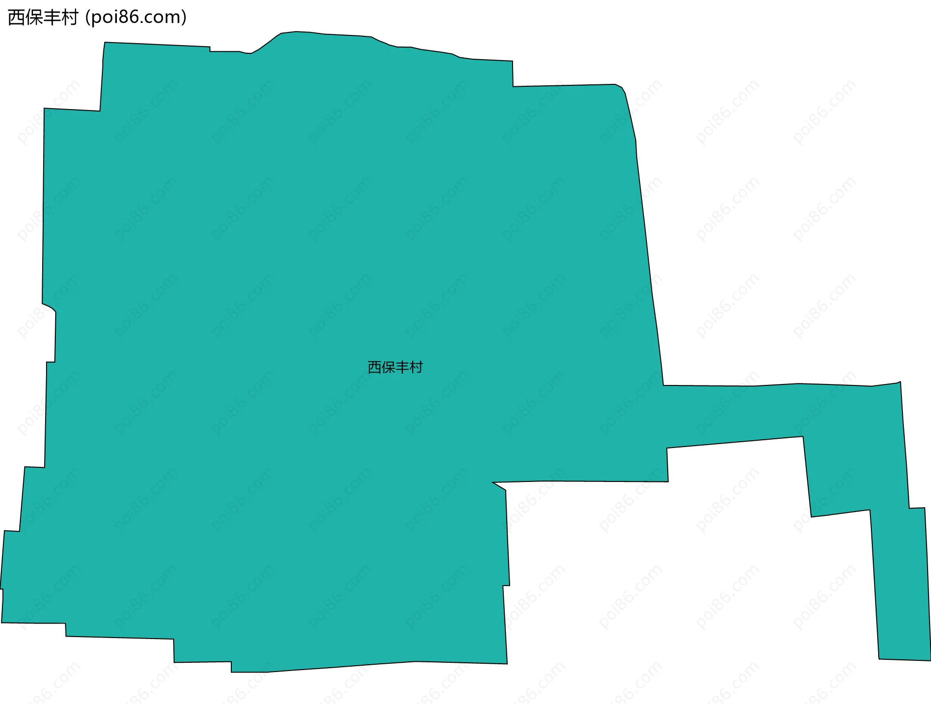 西保丰村边界地图