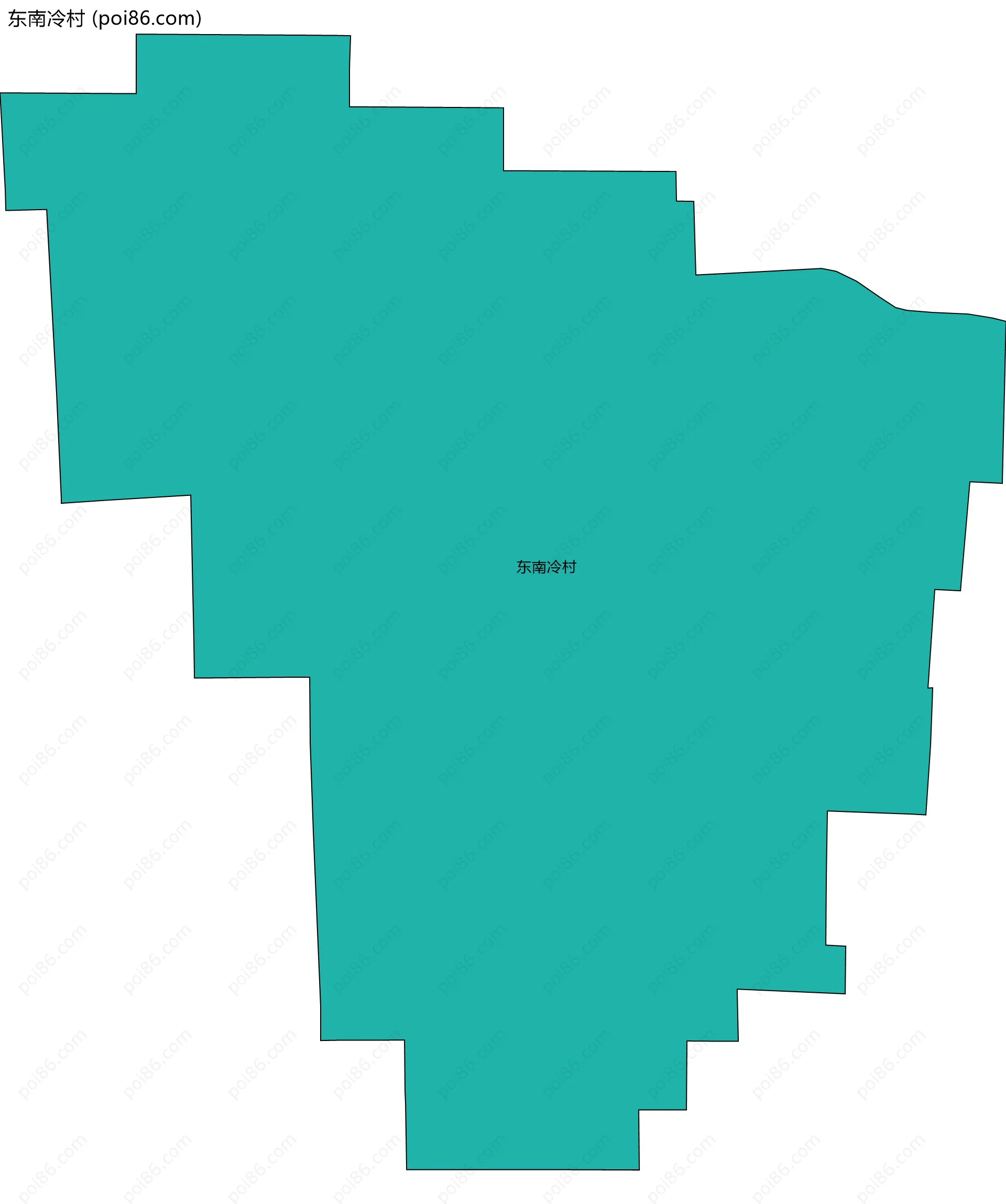 东南冷村边界地图