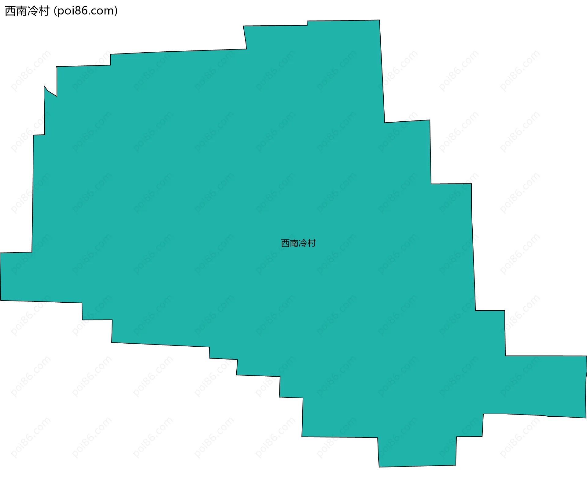 西南冷村边界地图