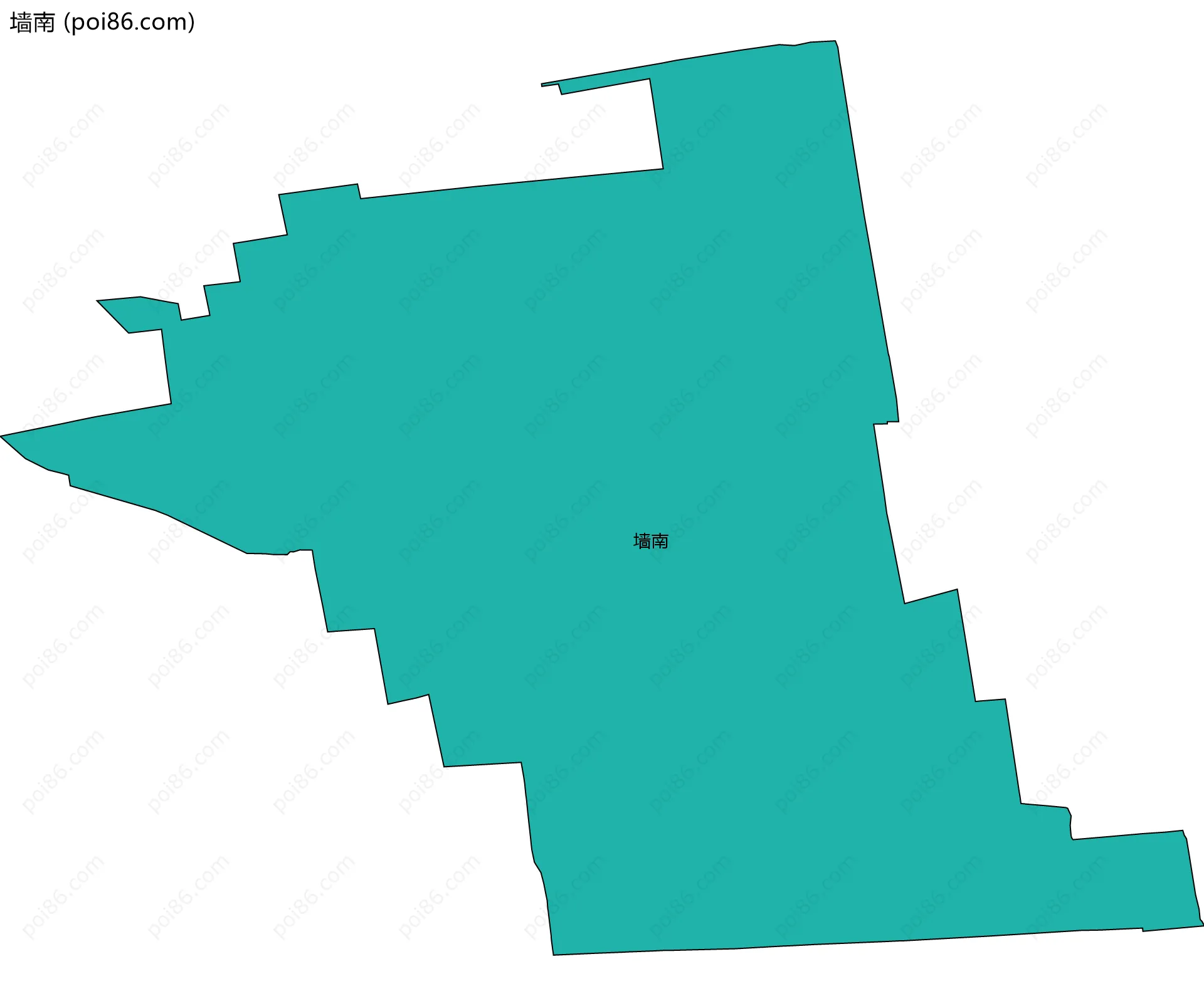 墙南边界地图