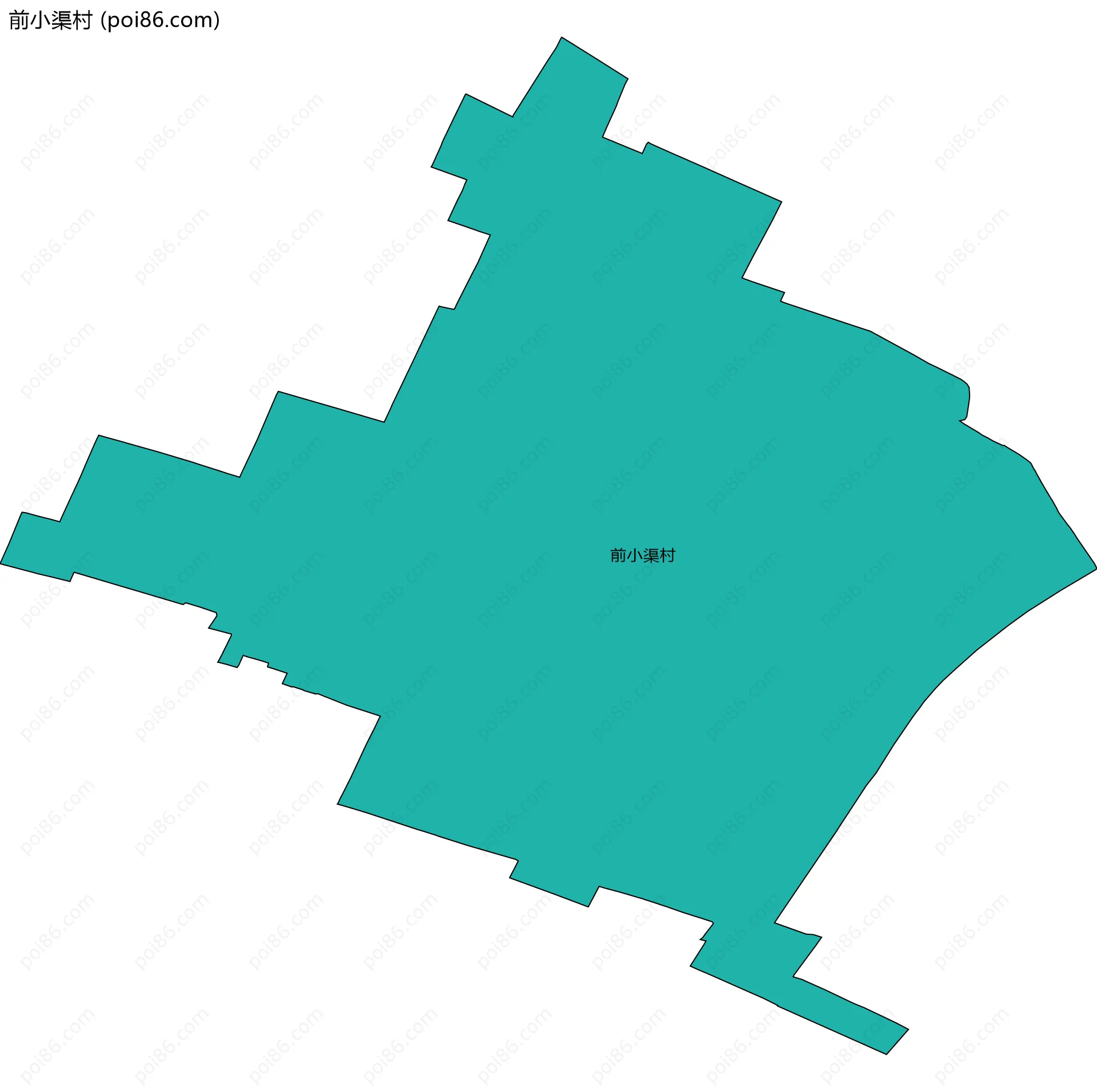 前小渠村边界地图