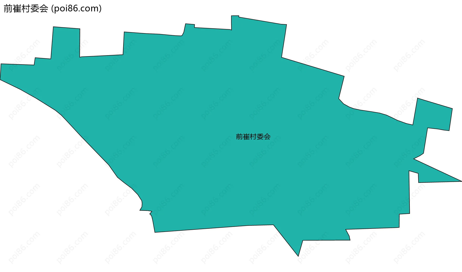 前崔村委会边界地图