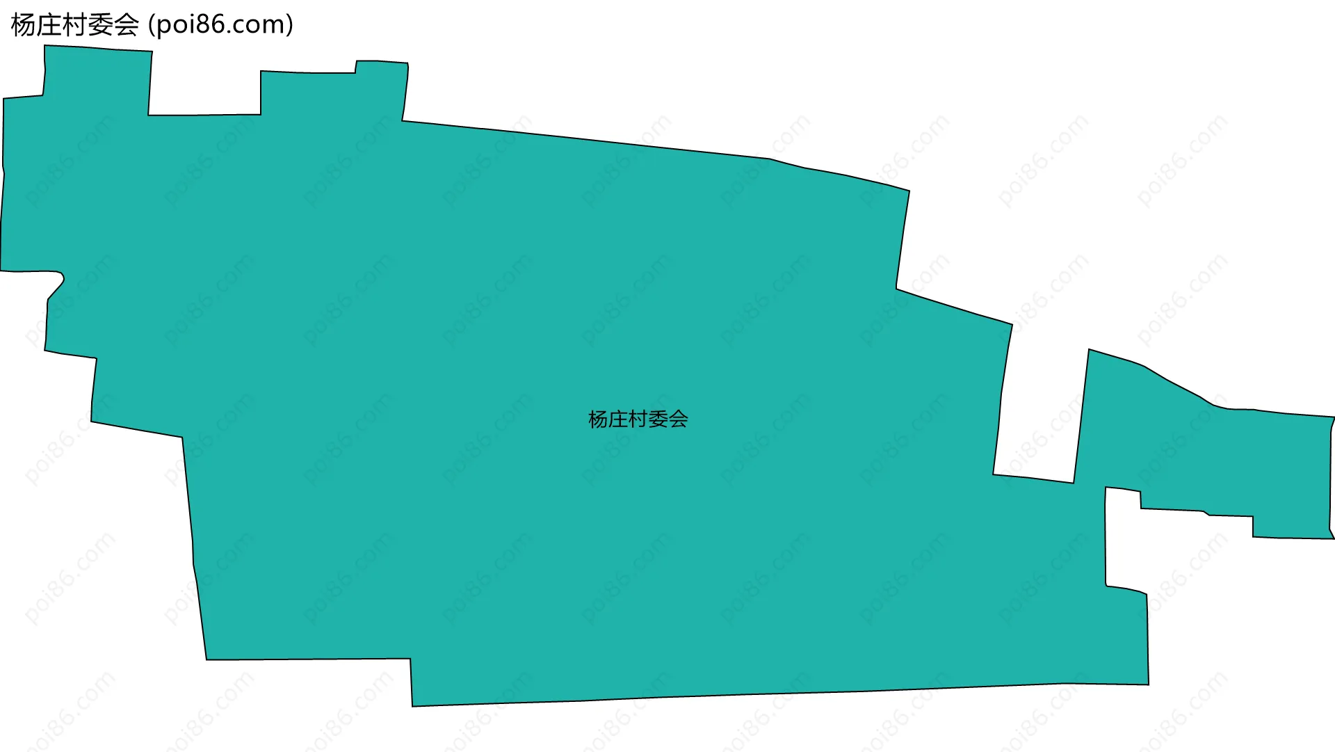 杨庄村委会边界地图