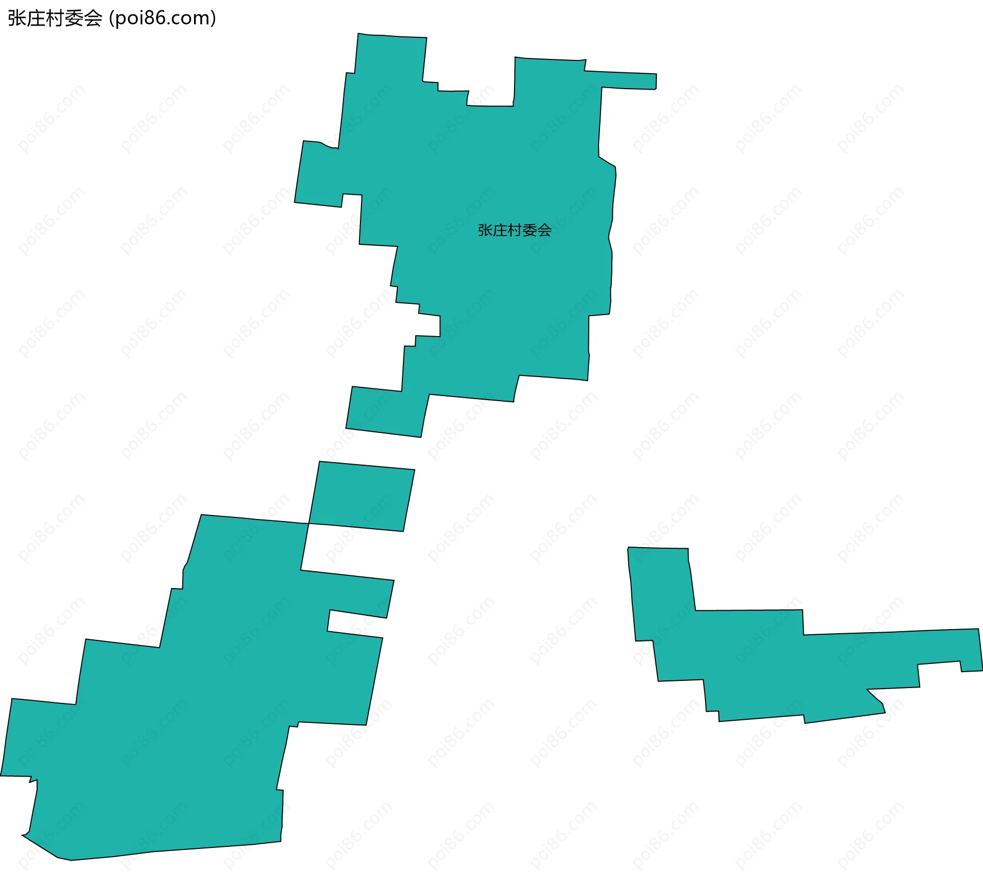 张庄村委会边界地图