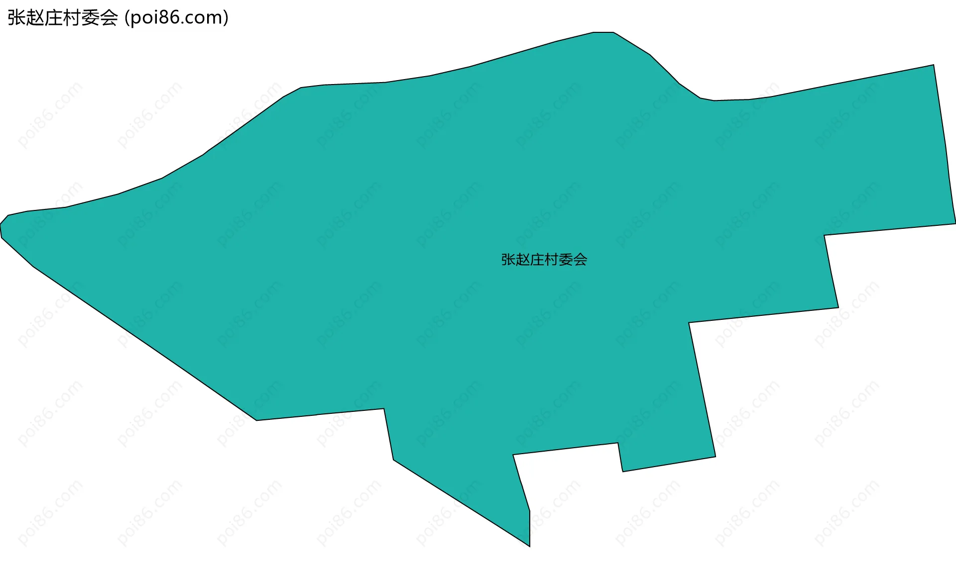 张赵庄村委会边界地图