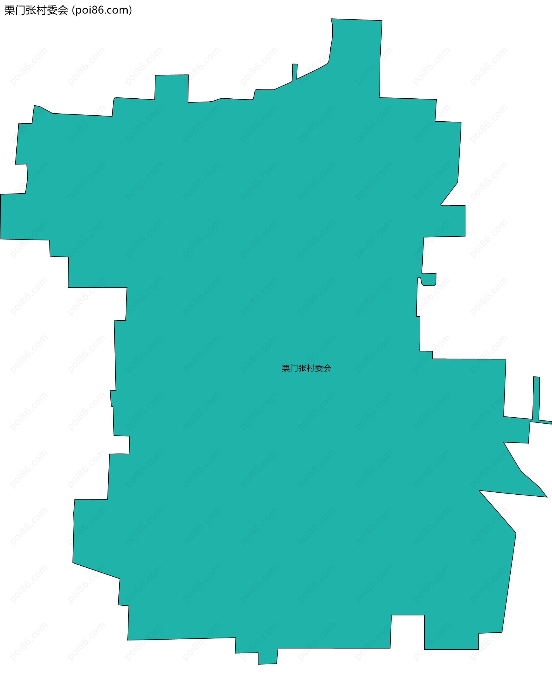 栗门张村委会边界地图