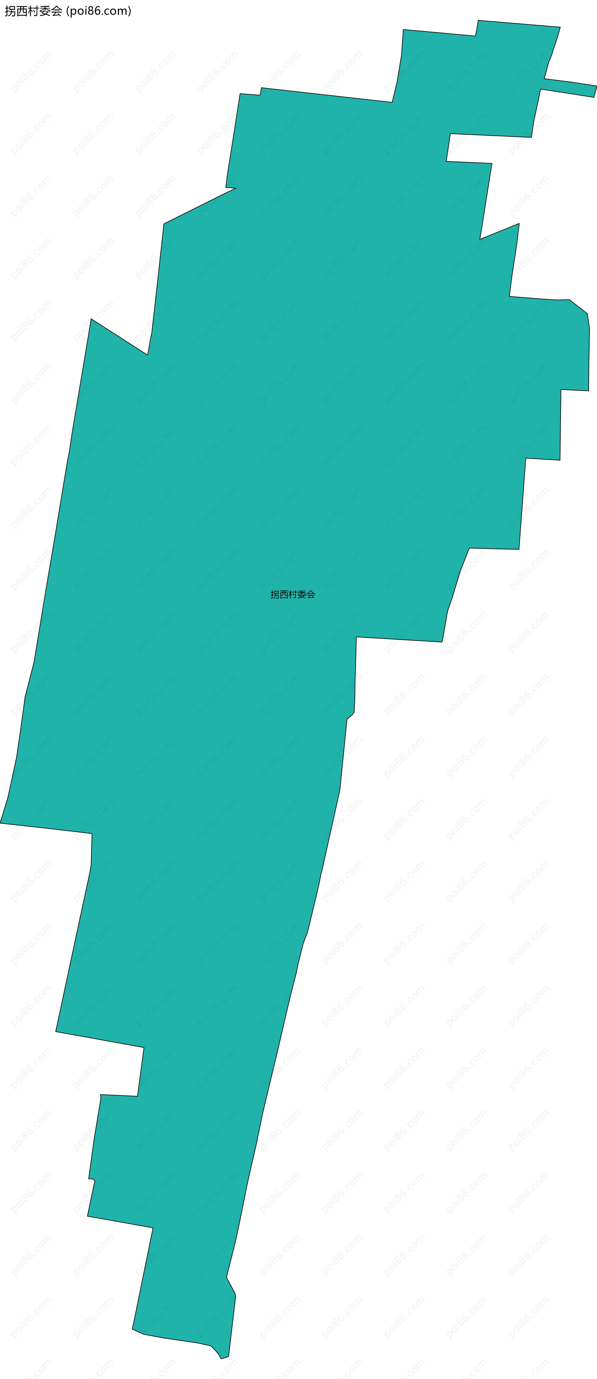 拐西村委会边界地图