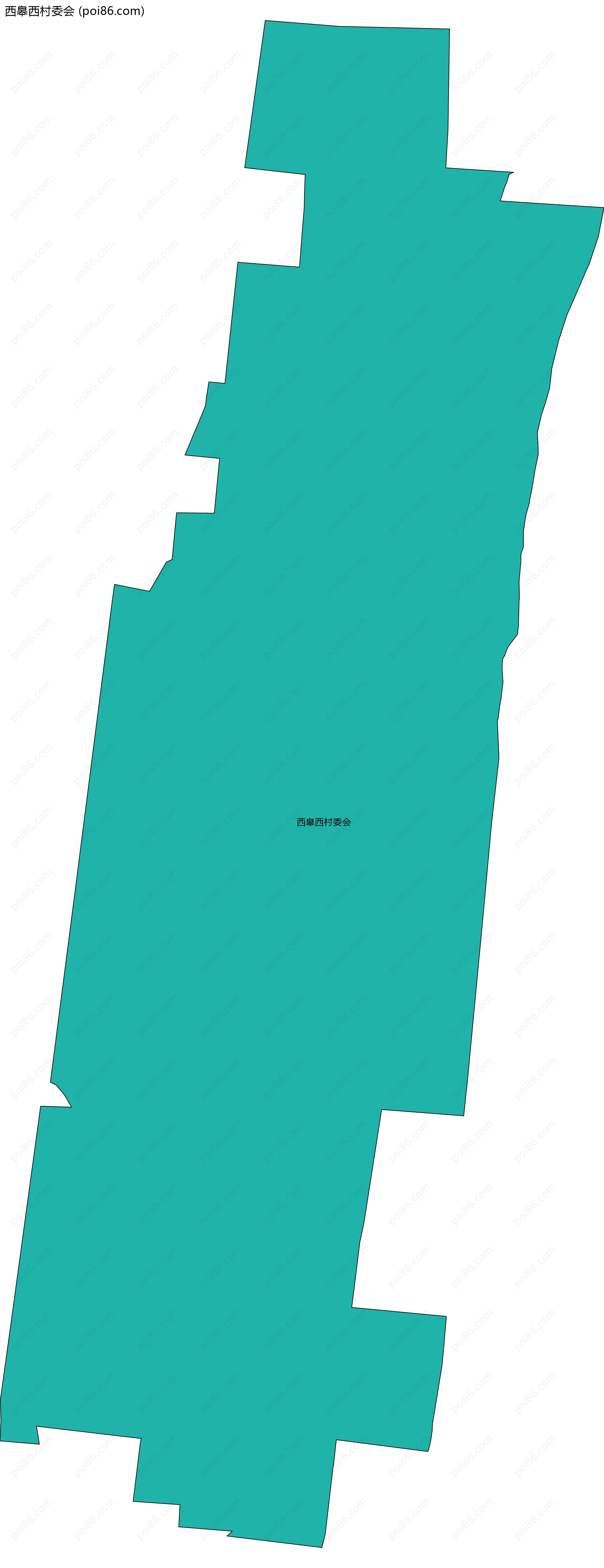 西皋西村委会边界地图