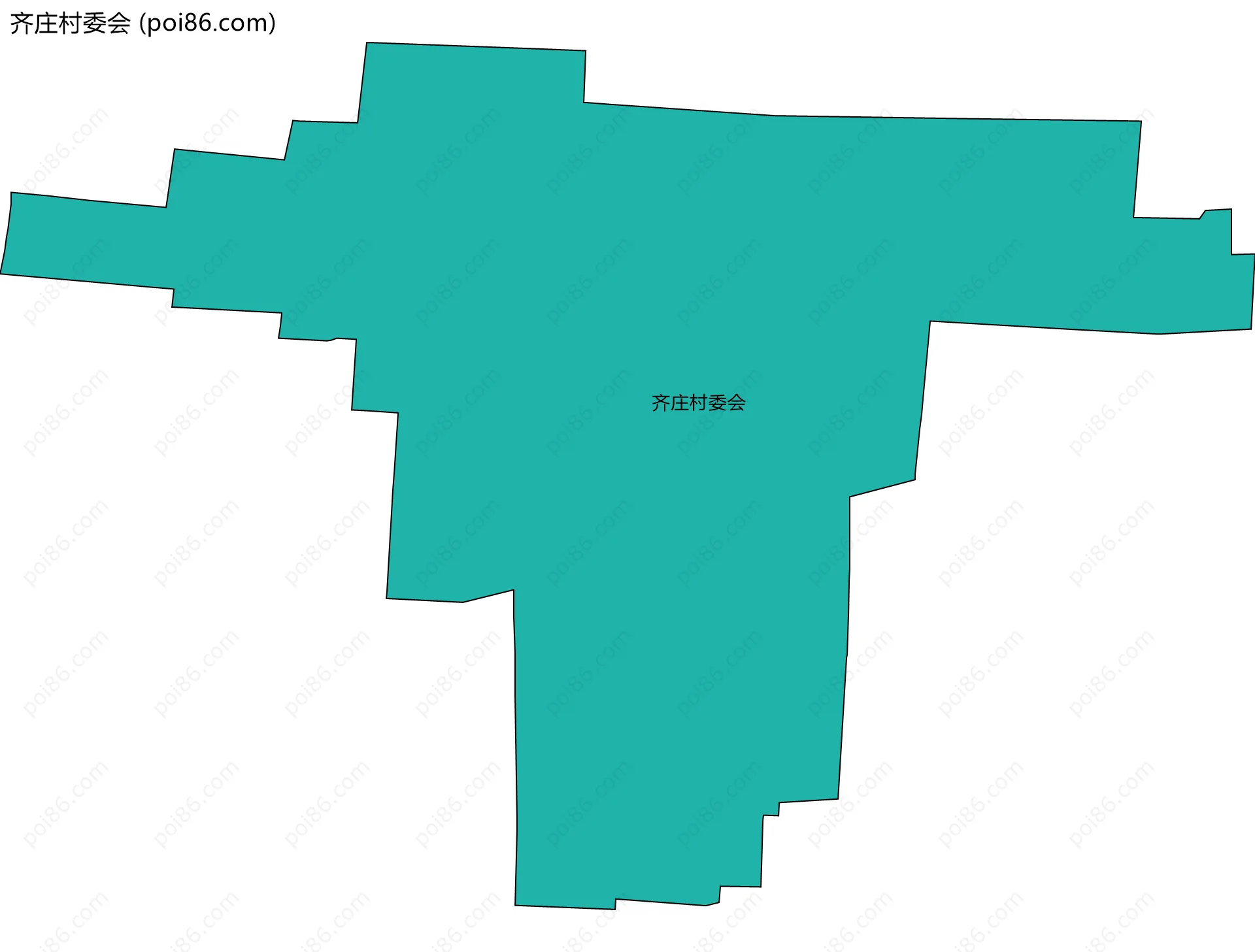 齐庄村委会边界地图