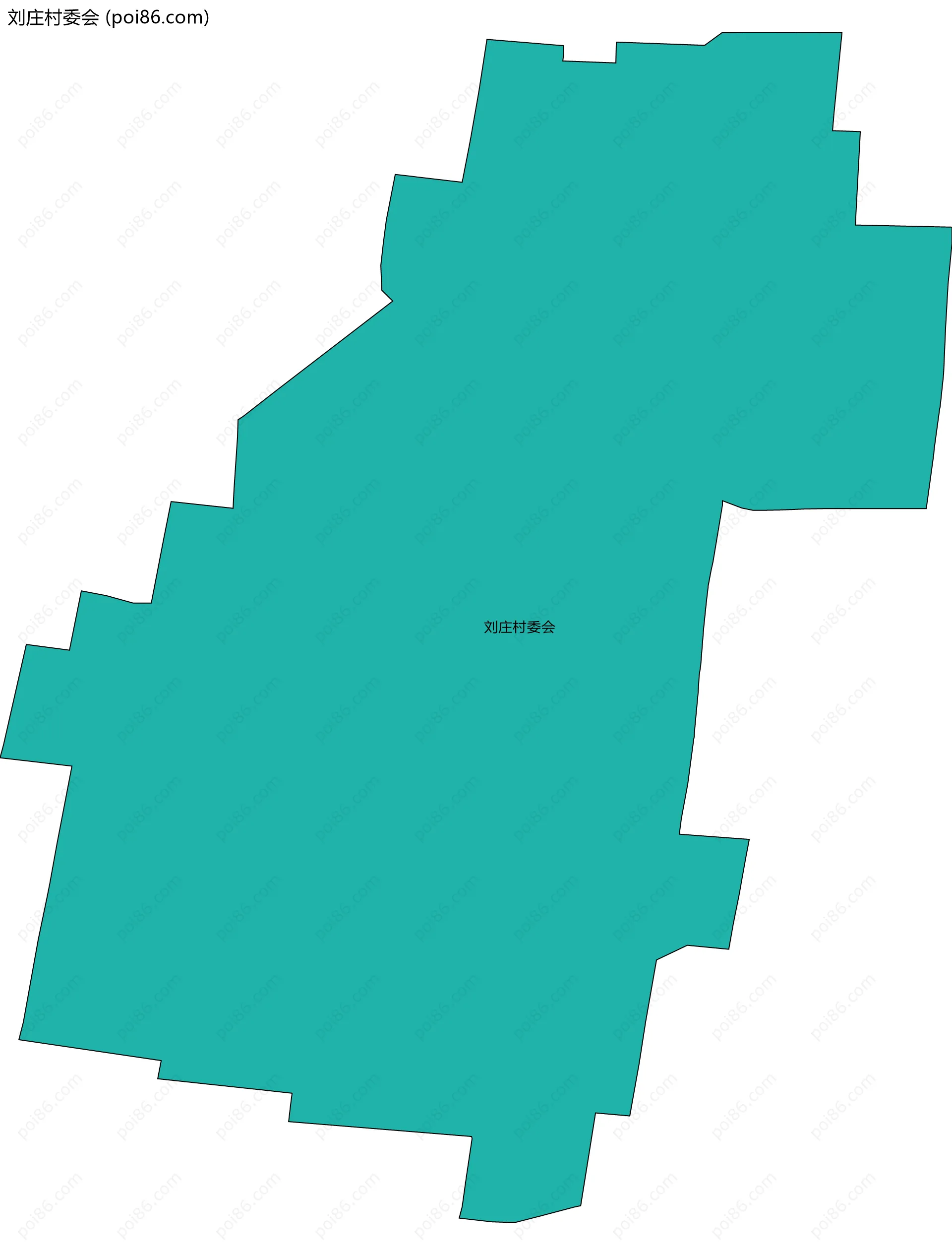 刘庄村委会边界地图