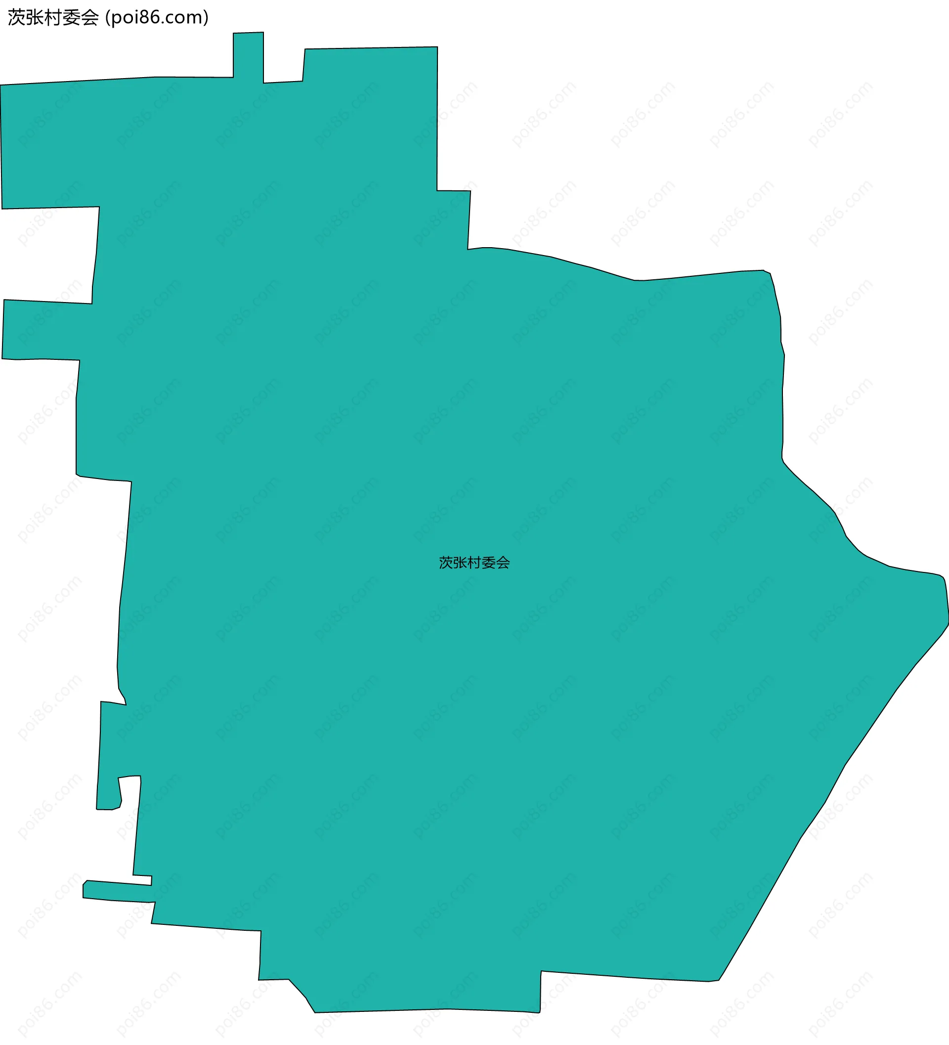 茨张村委会边界地图