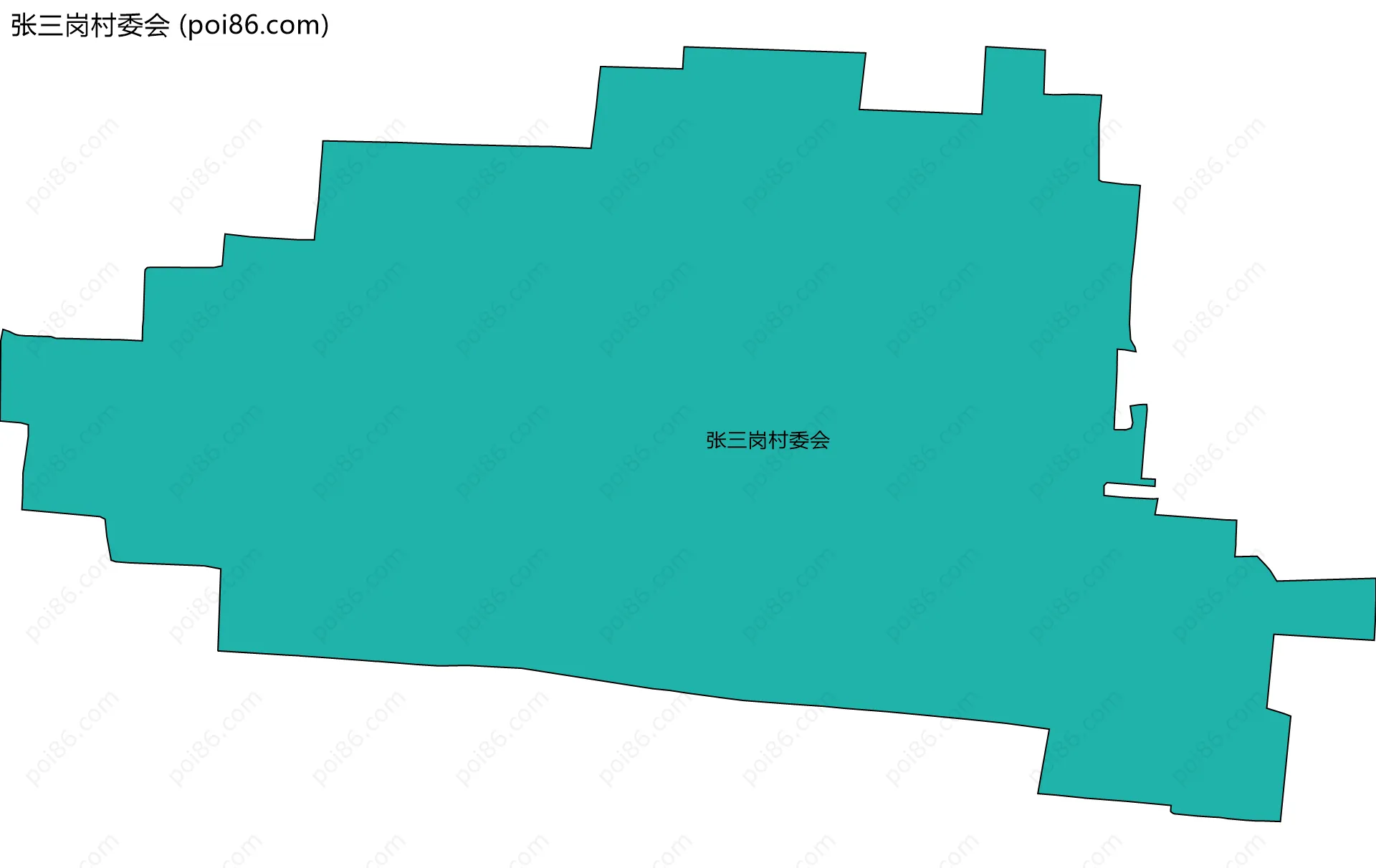 张三岗村委会边界地图