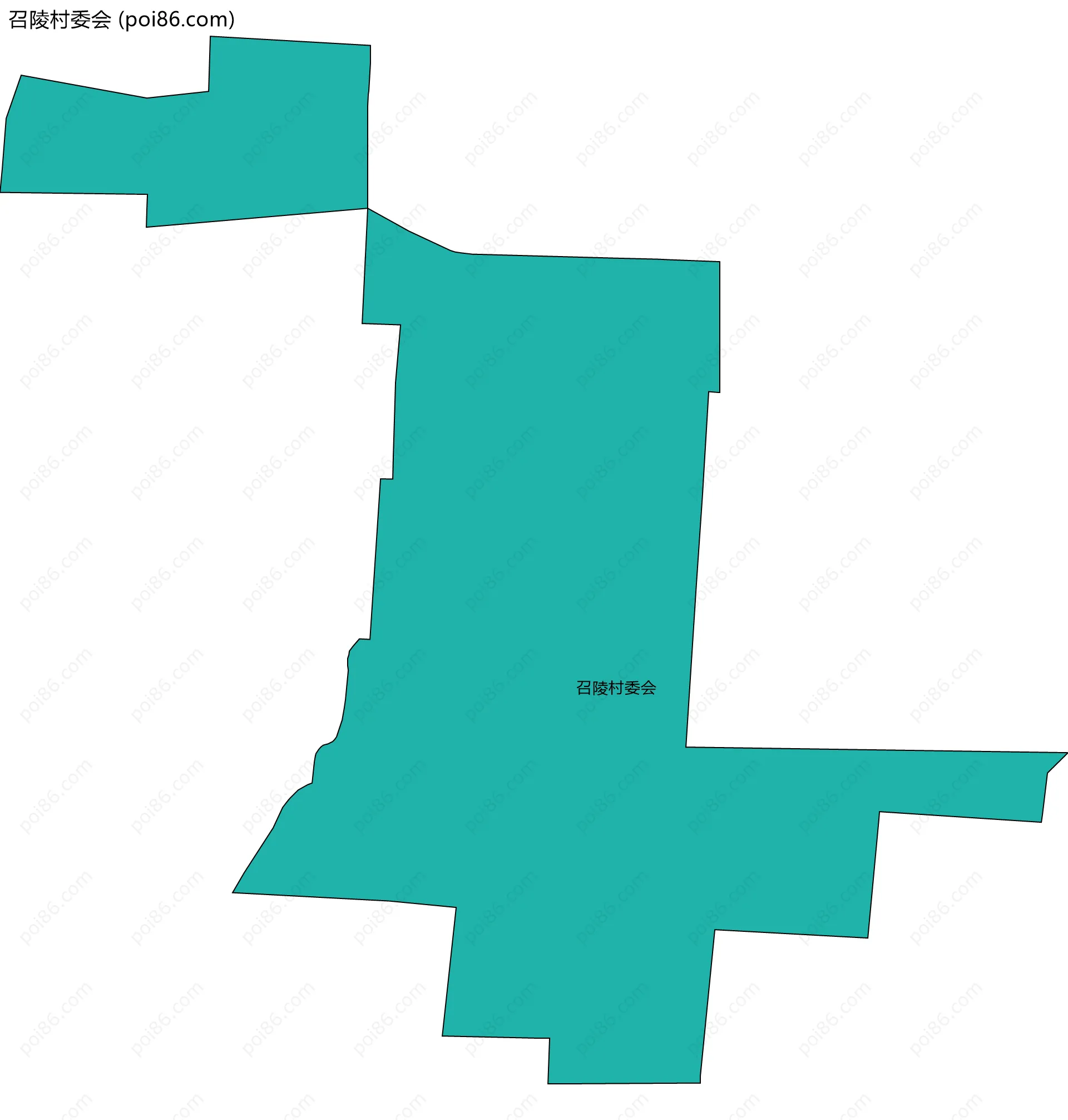 召陵村委会边界地图