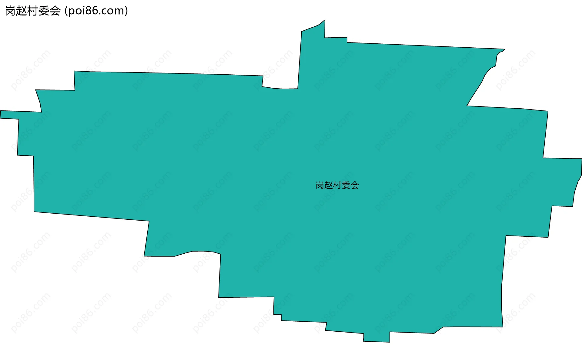 岗赵村委会边界地图