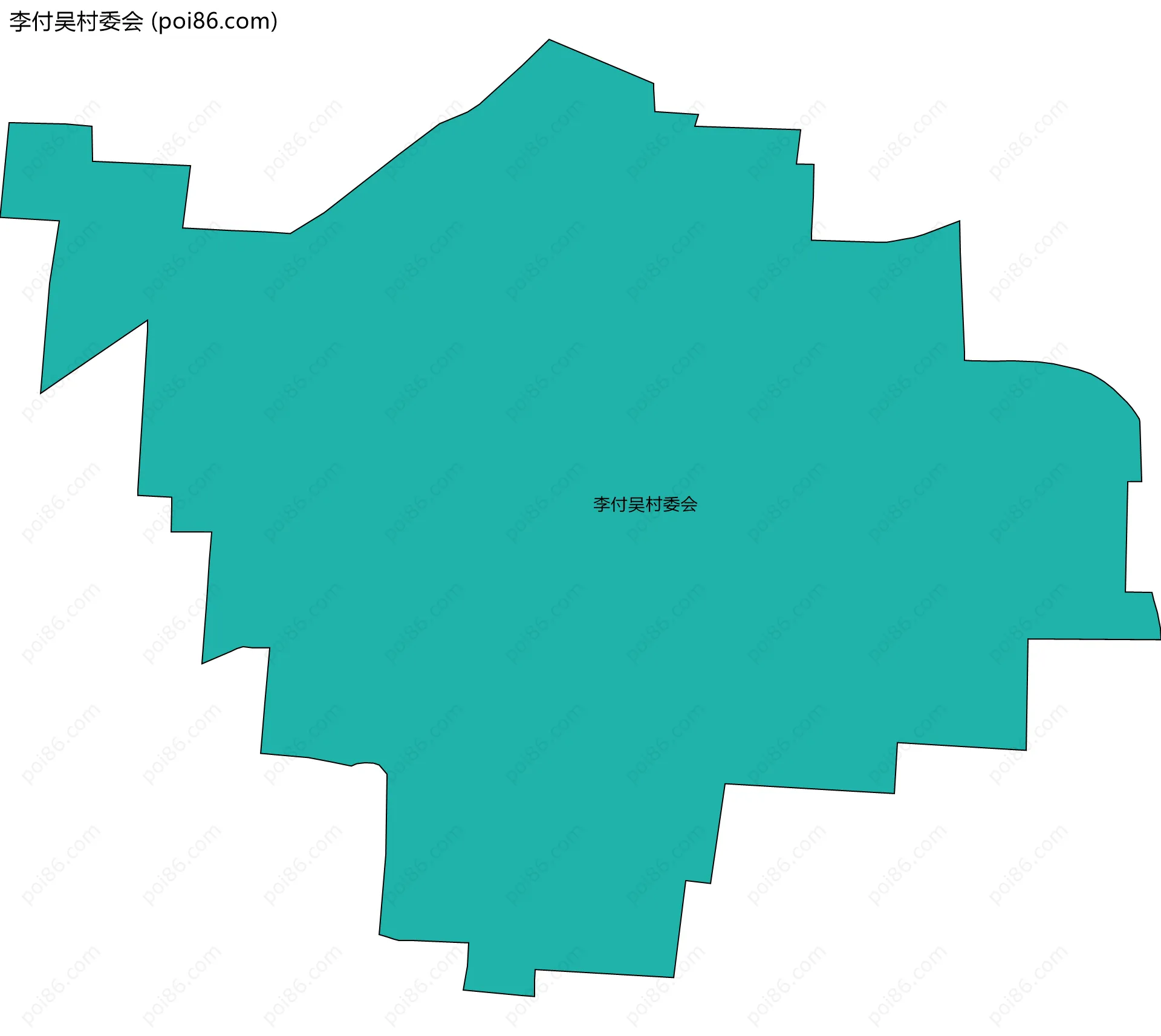 李付吴村委会边界地图