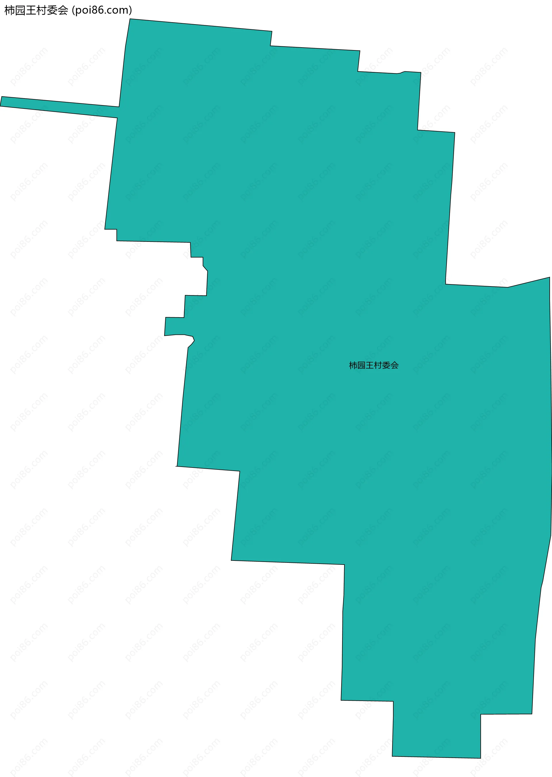 柿园王村委会边界地图