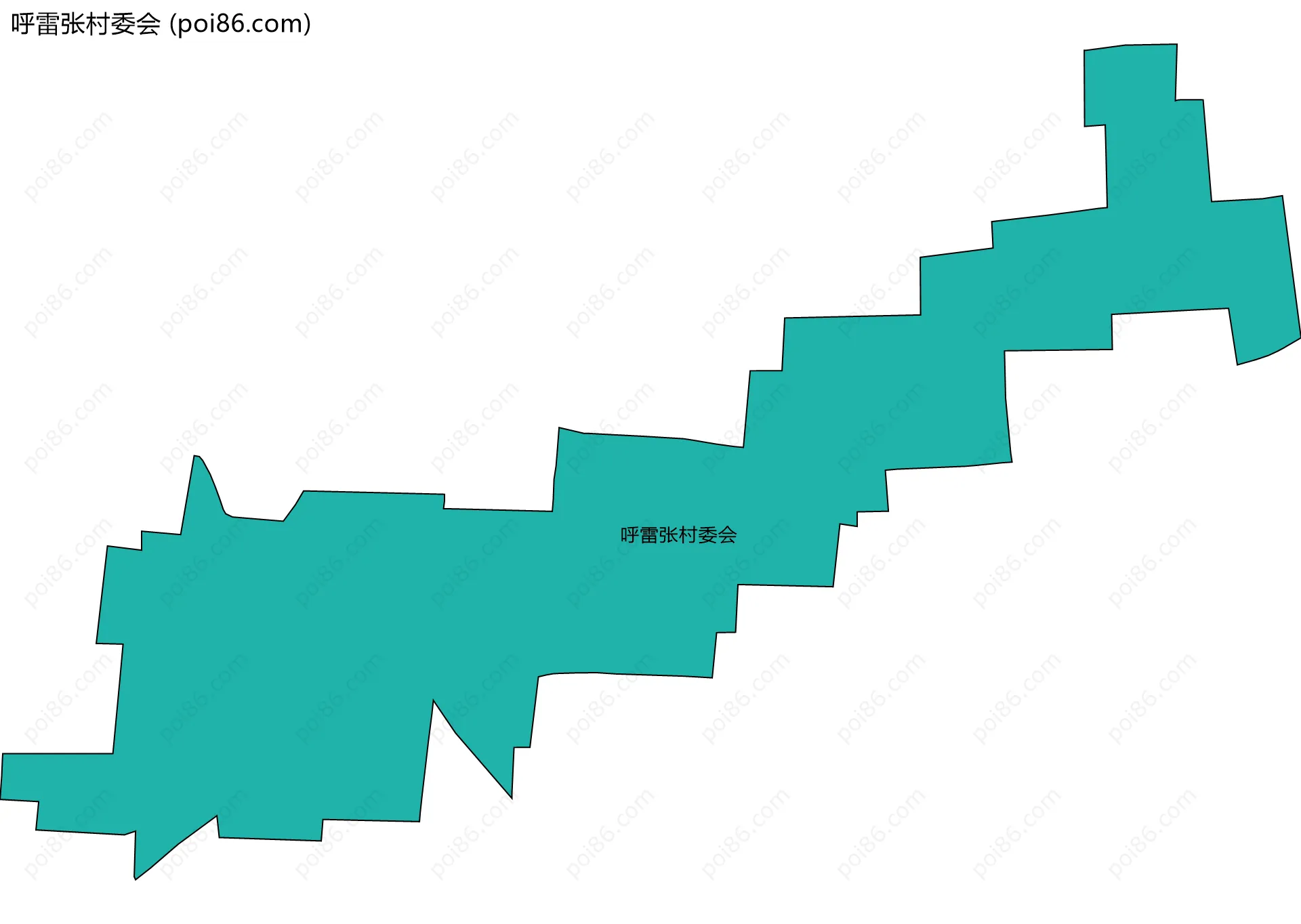 呼雷张村委会边界地图