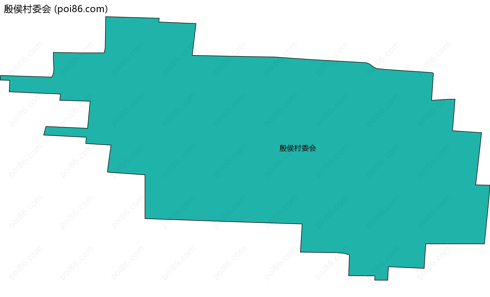 殷侯村委会边界地图