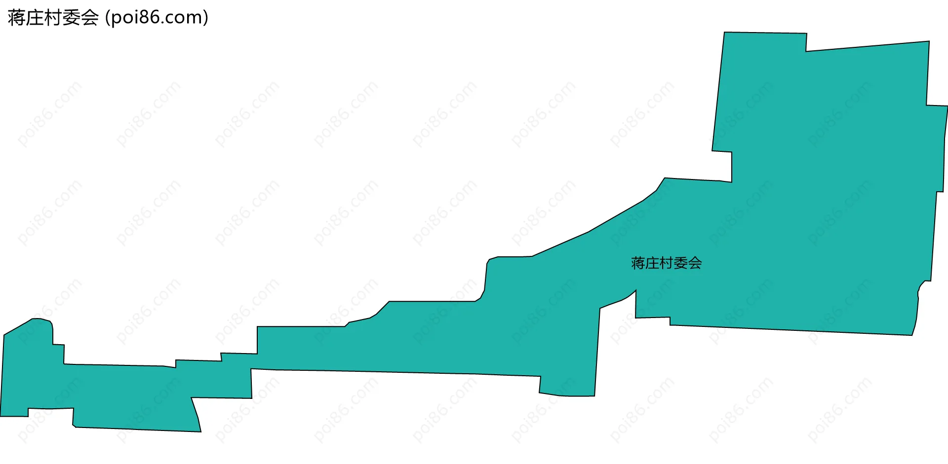 蒋庄村委会边界地图