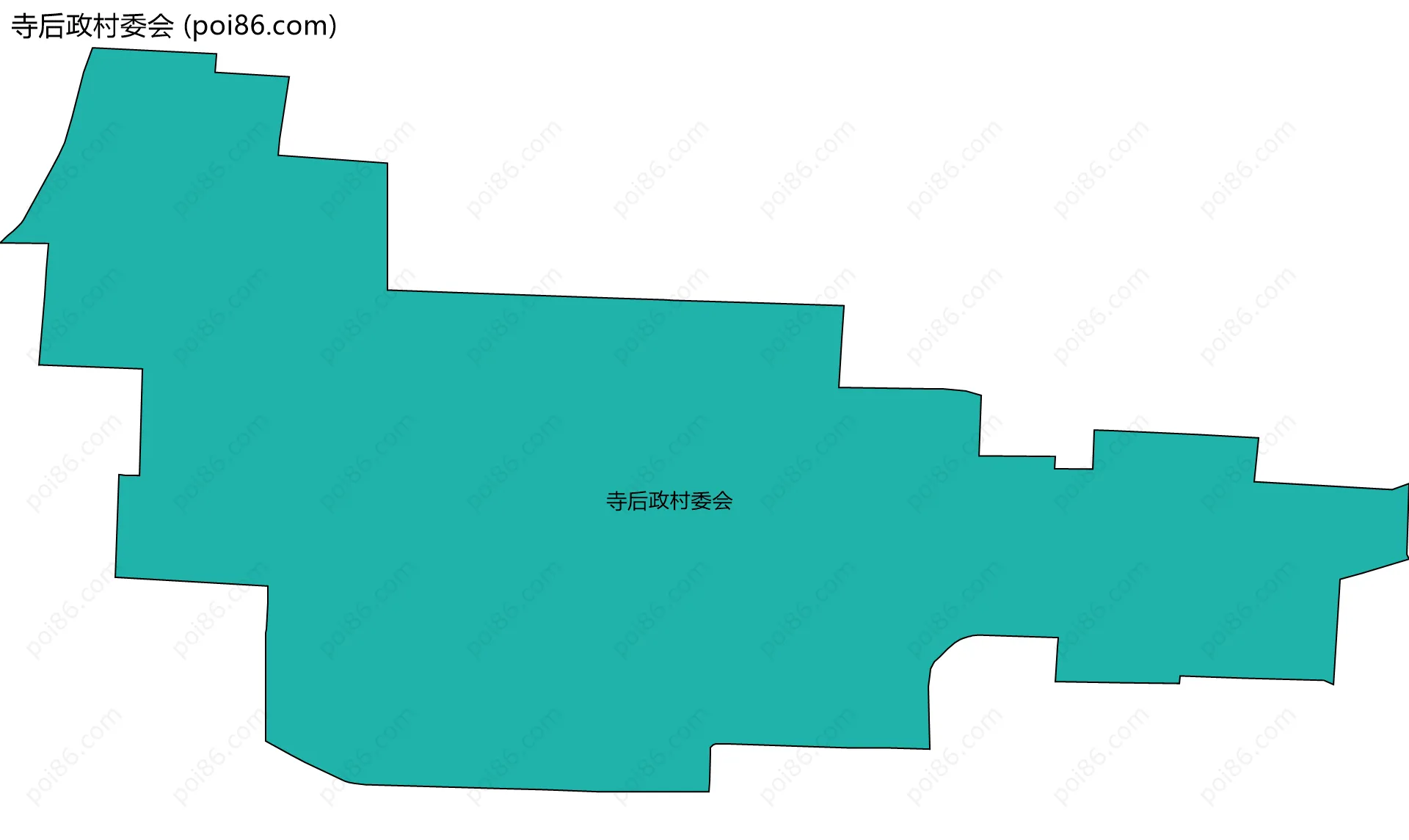 寺后政村委会边界地图