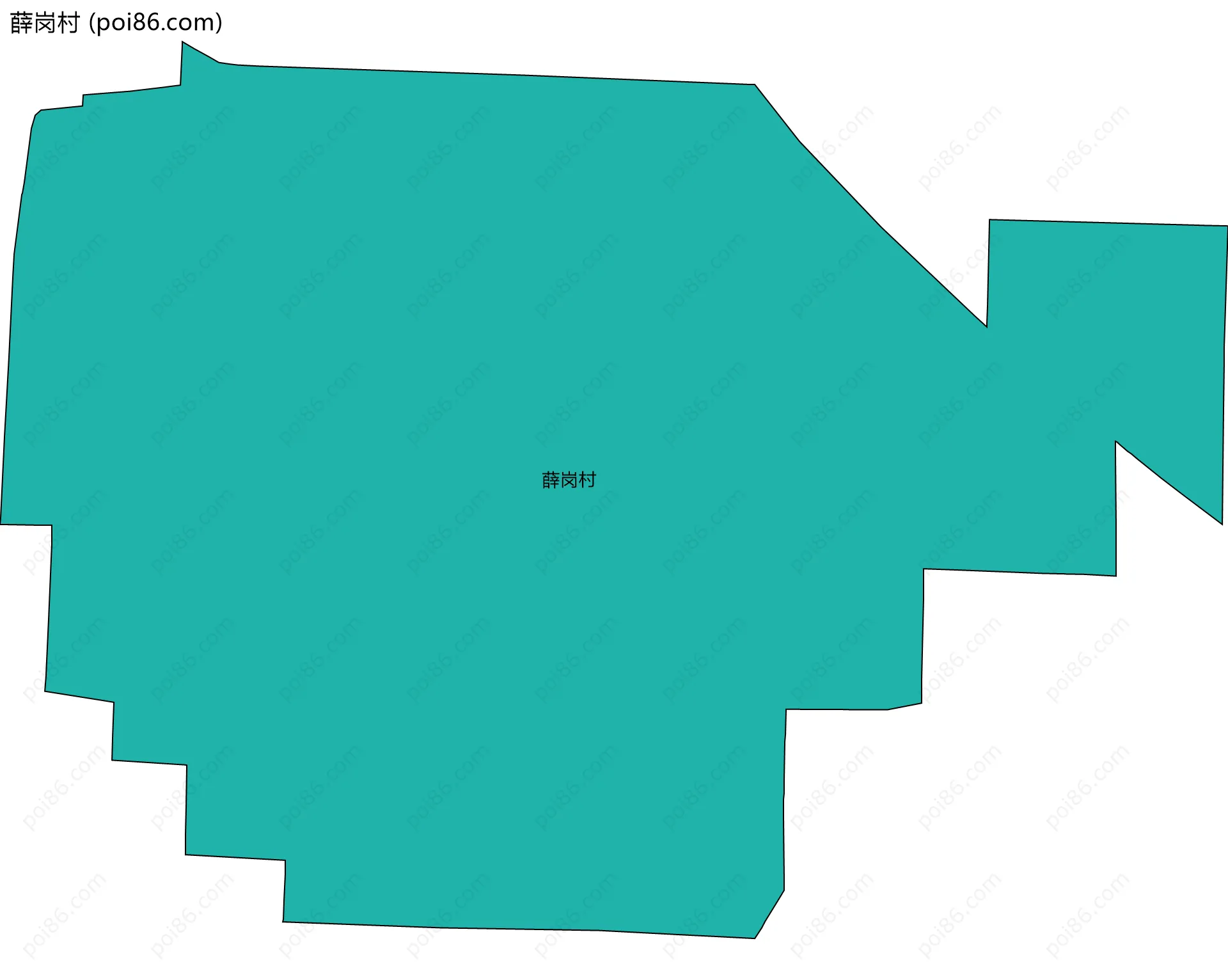 薛岗村边界地图
