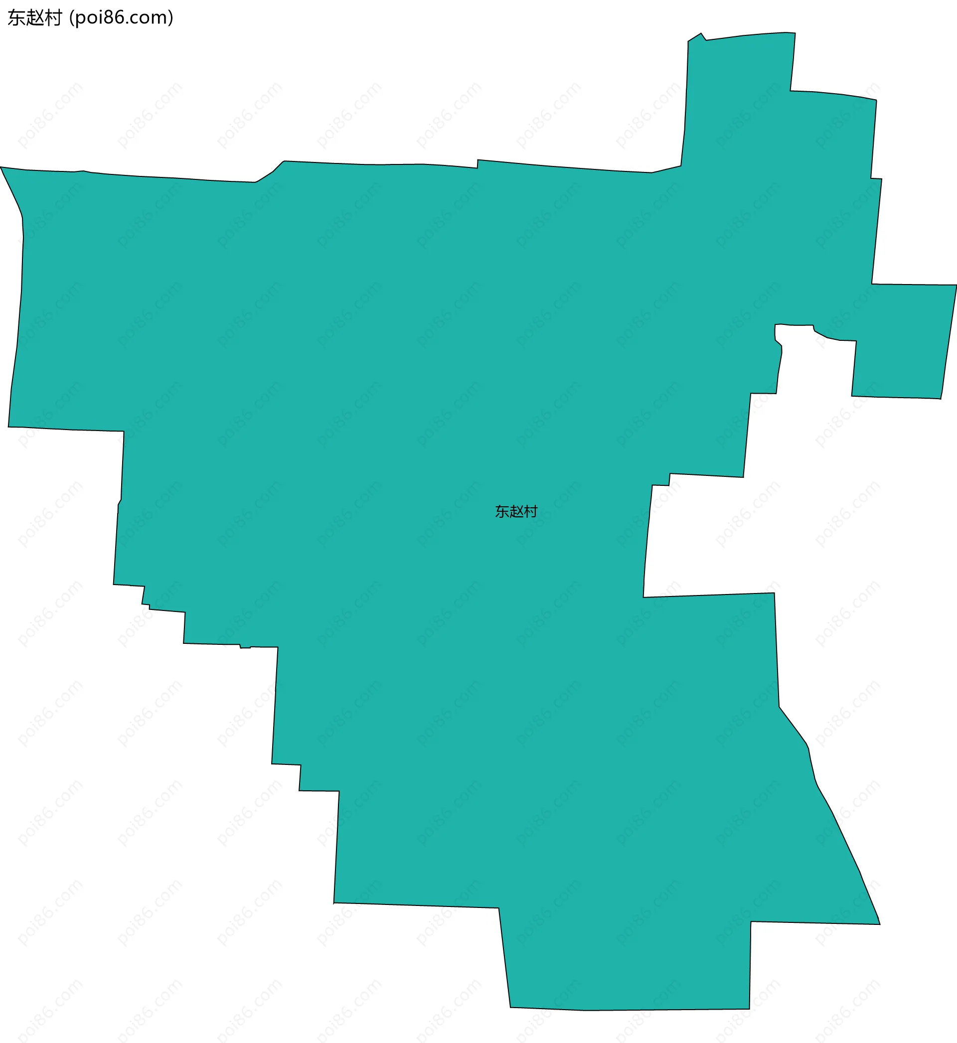 东赵村边界地图