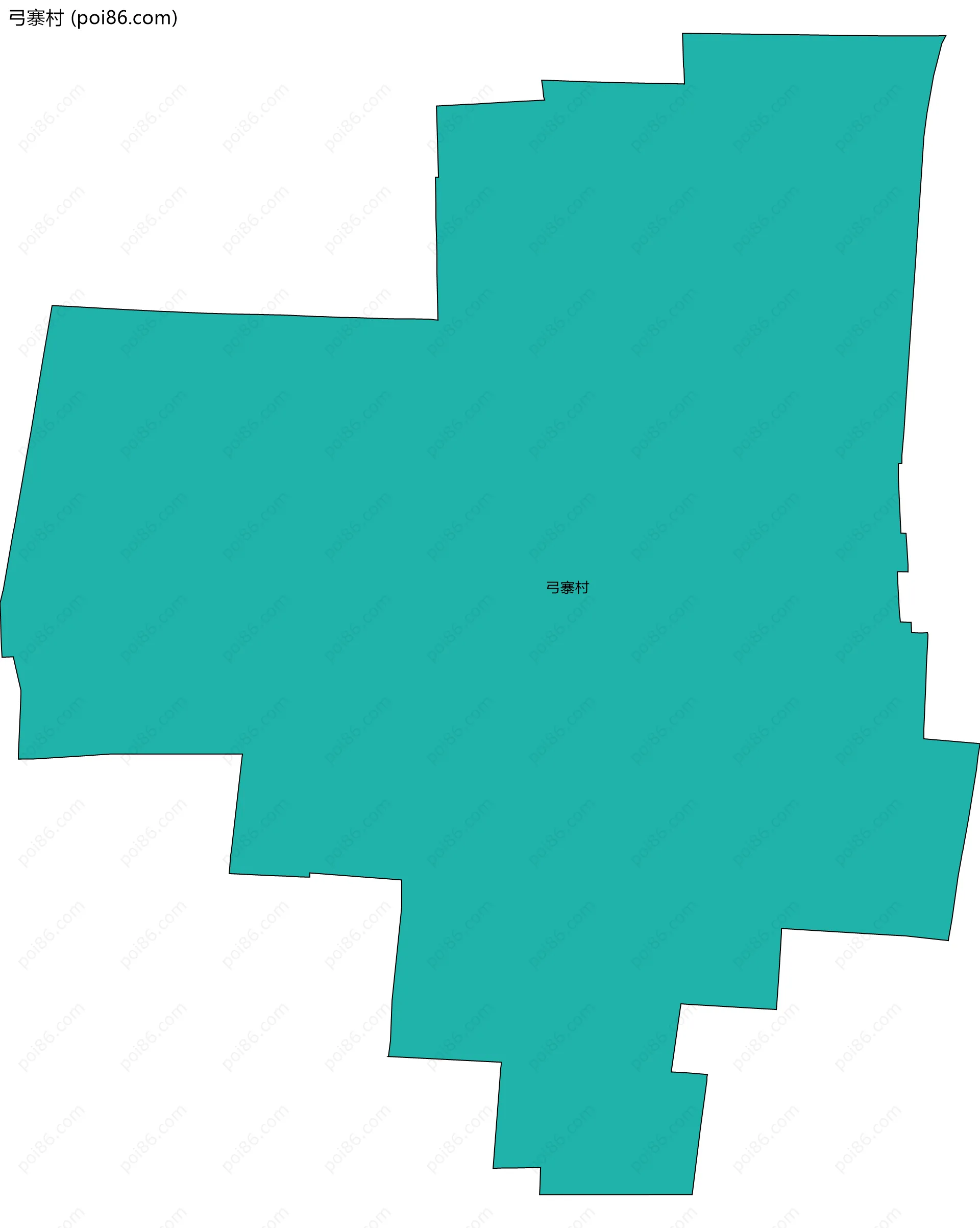 弓寨村边界地图