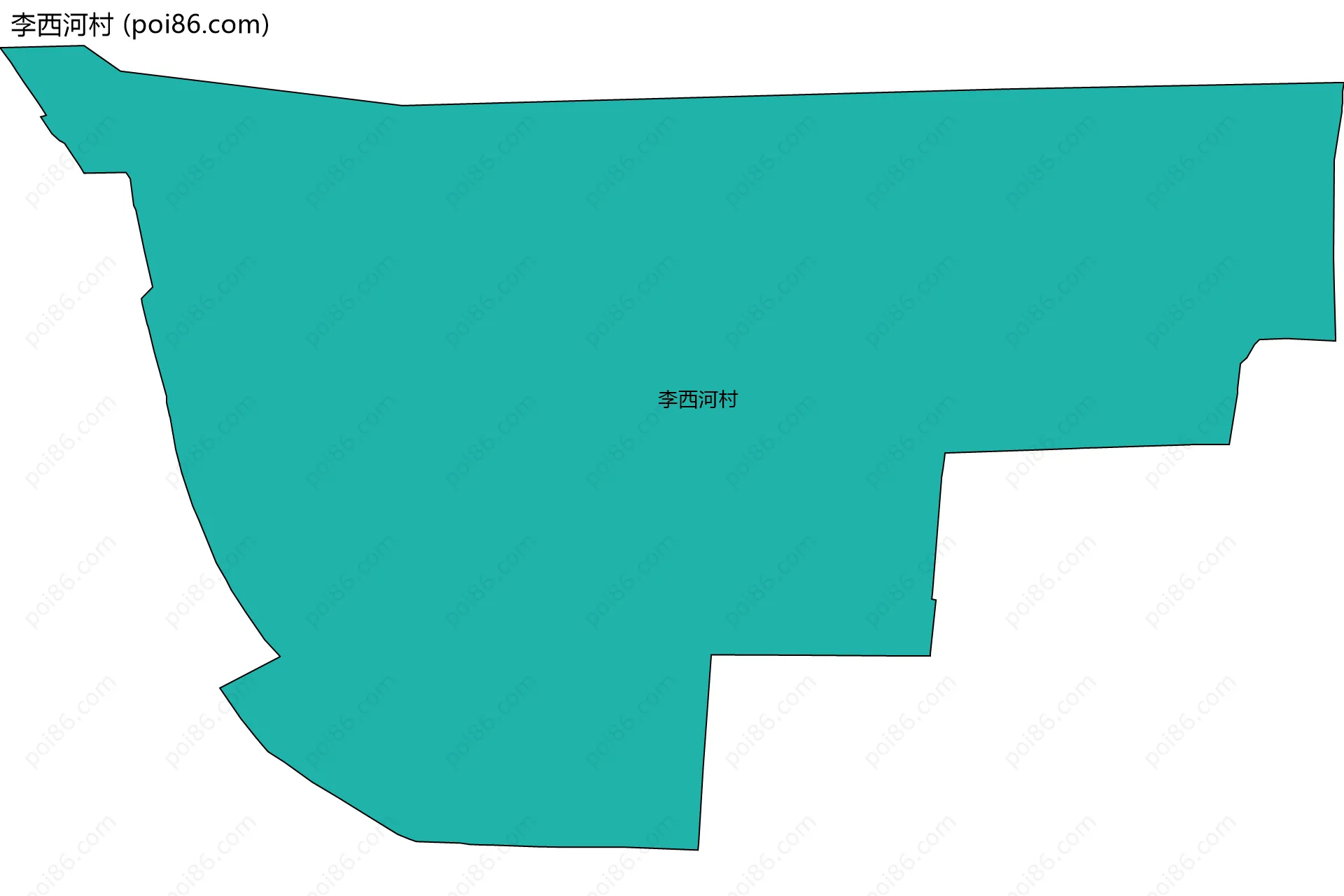 李西河村边界地图