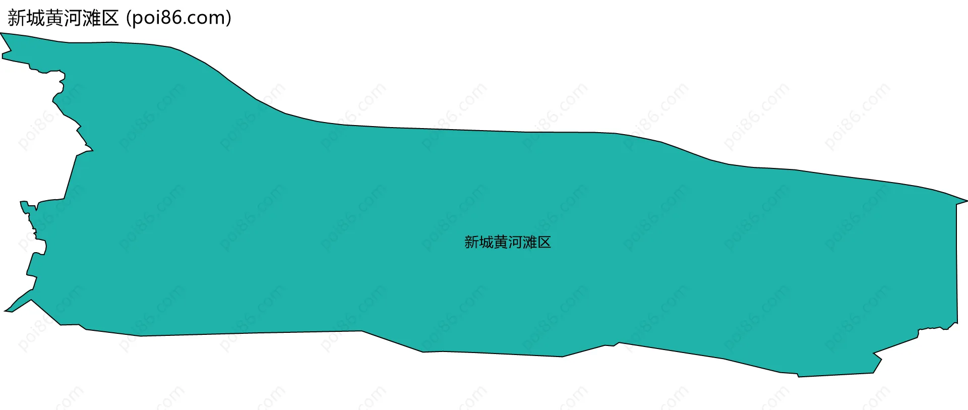 新城黄河滩区边界地图