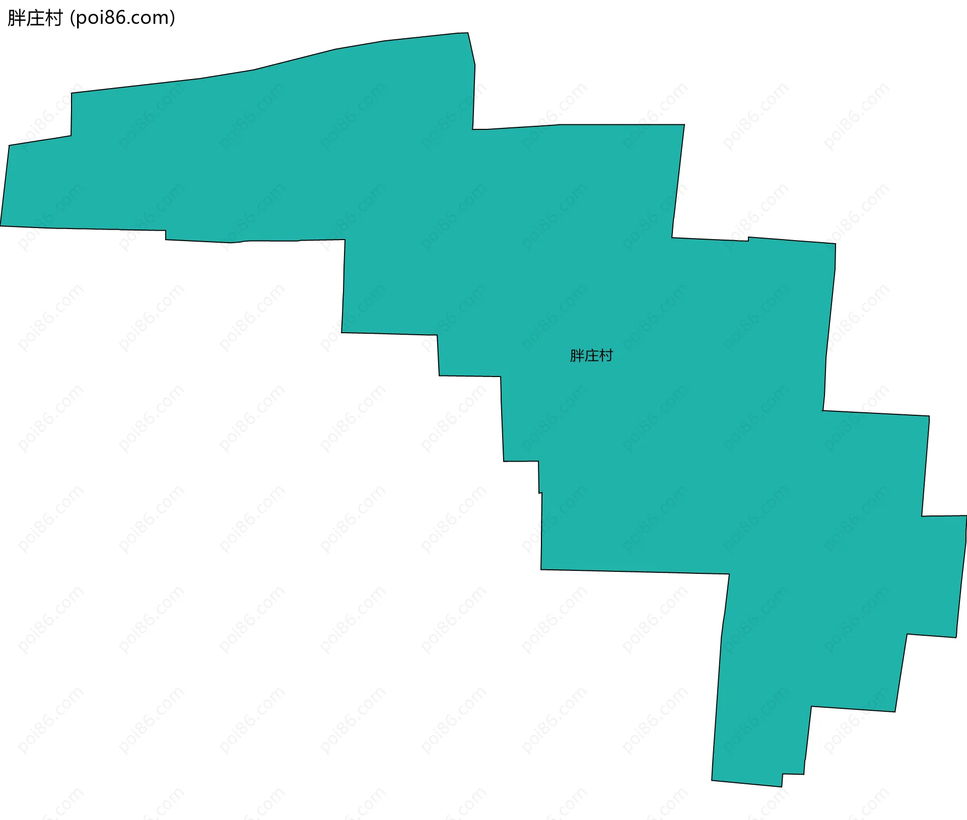胖庄村边界地图