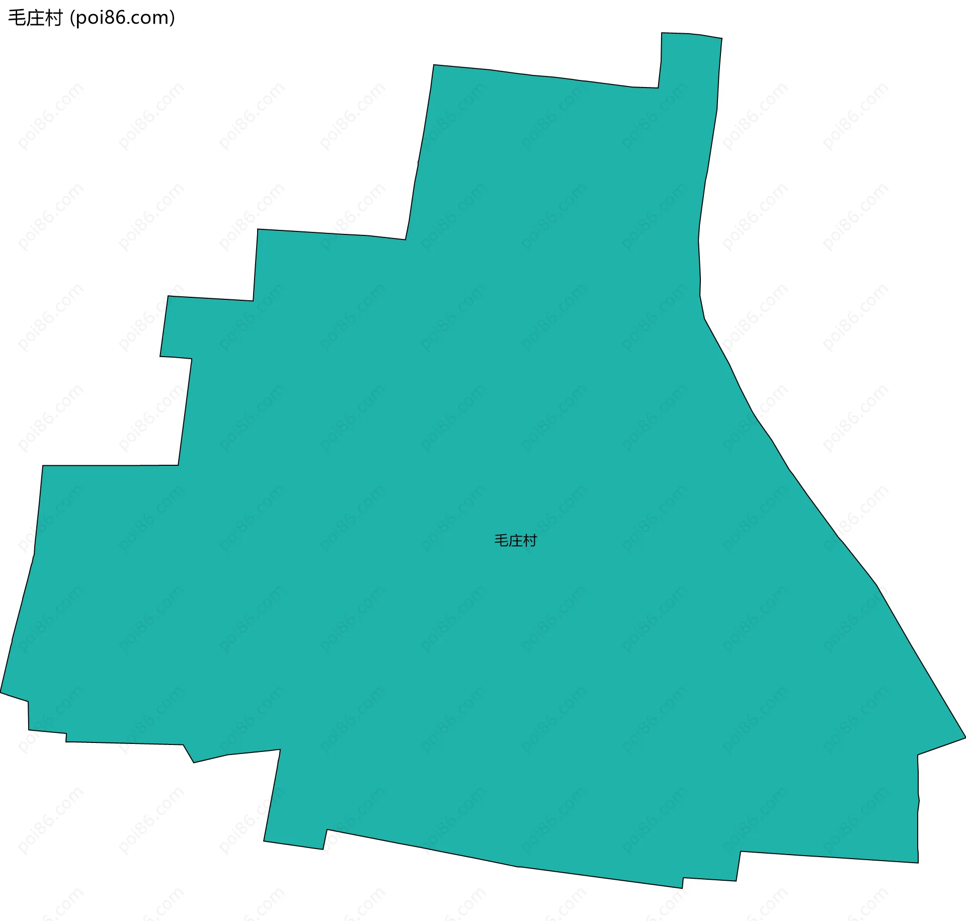毛庄村边界地图