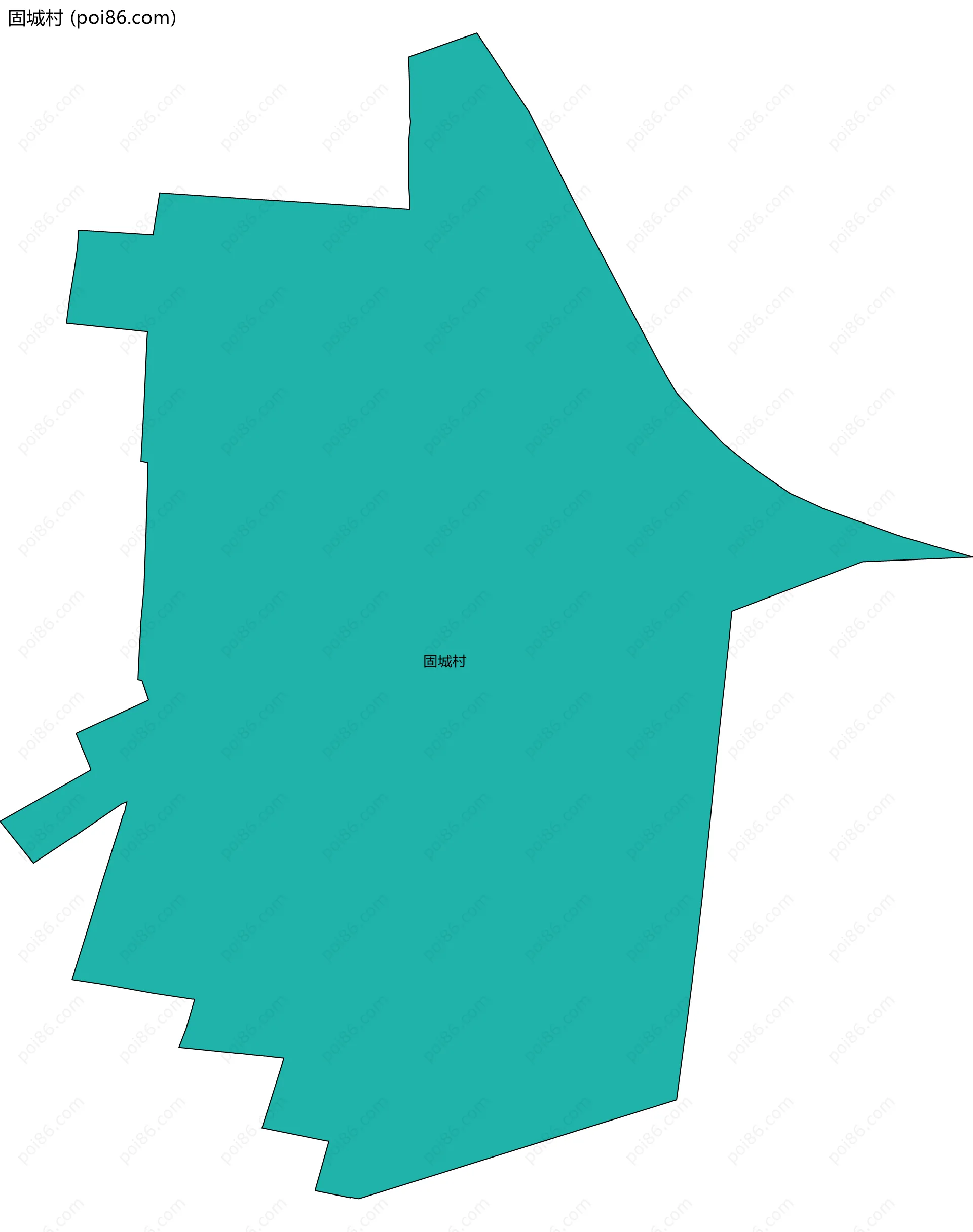 固城村边界地图