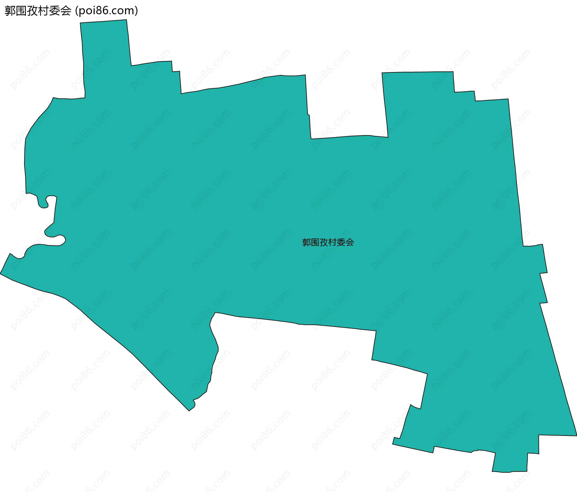 郭围孜村委会边界地图