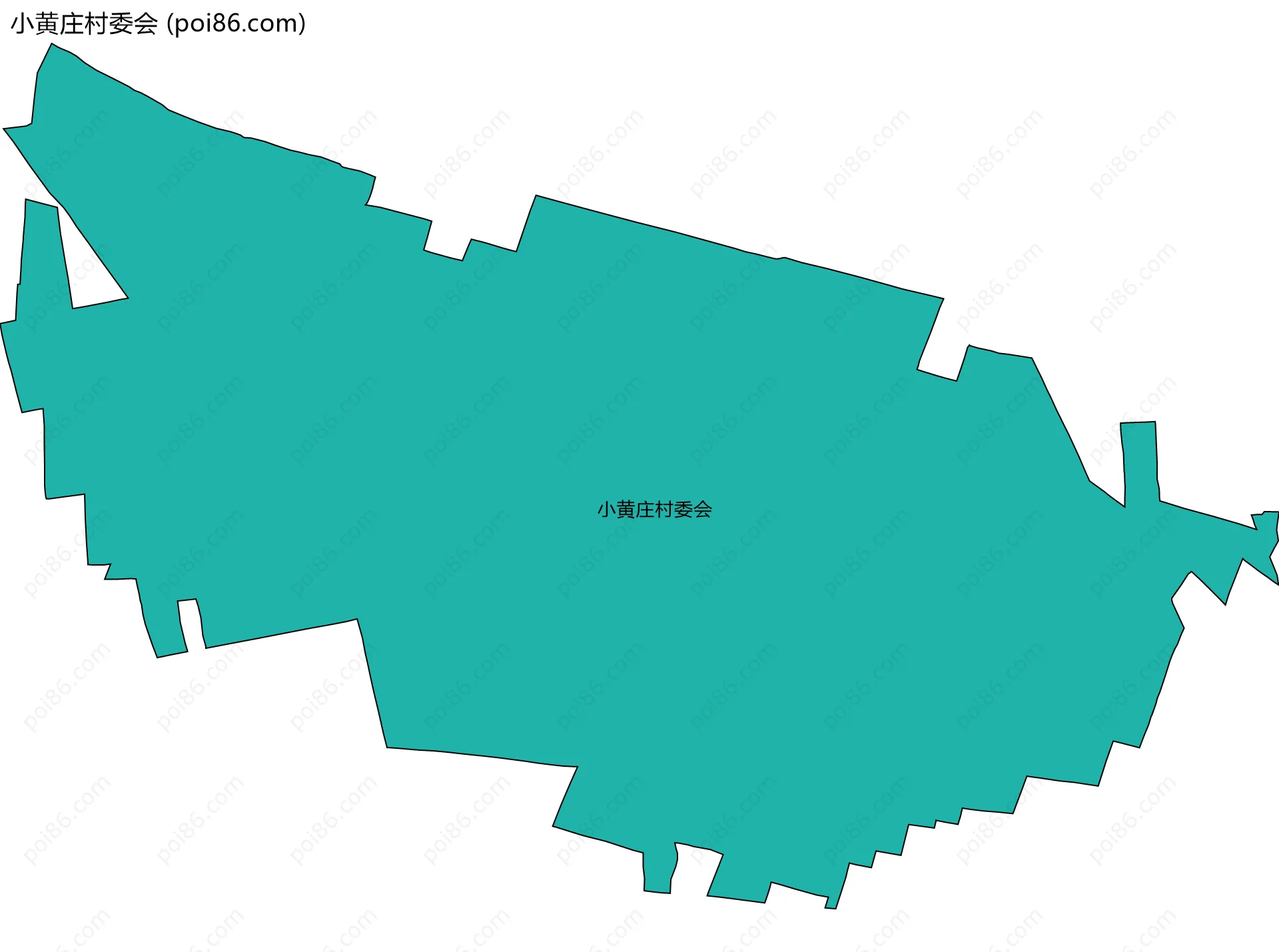小黄庄村委会边界地图