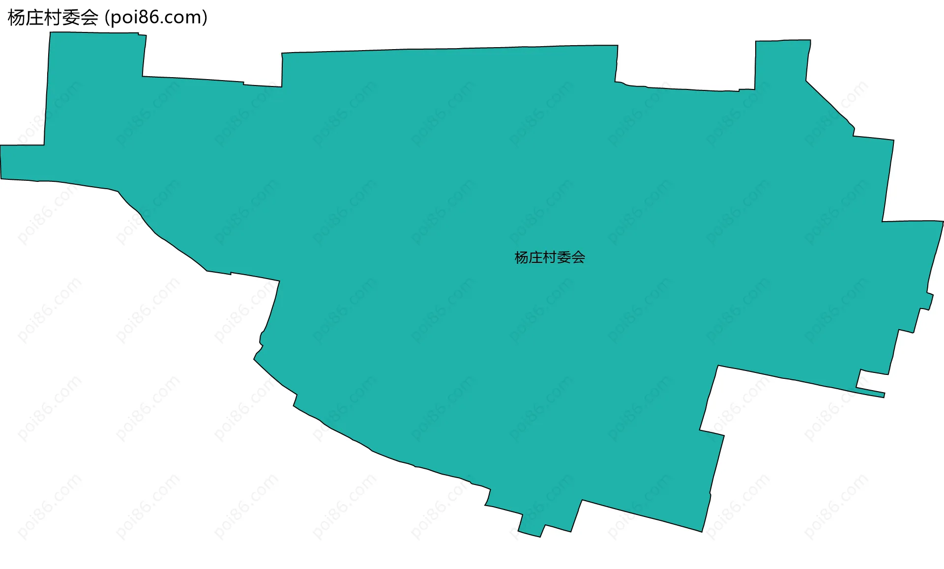 杨庄村委会边界地图