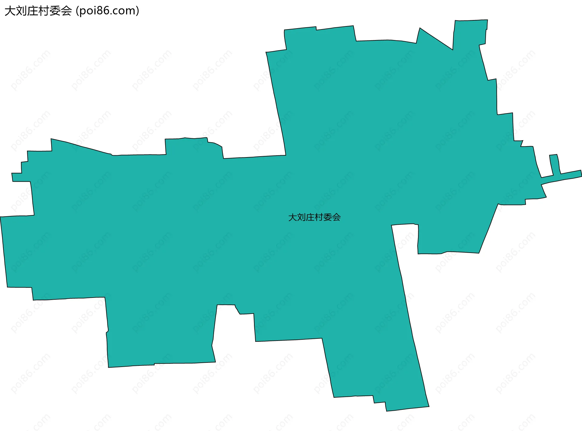 大刘庄村委会边界地图