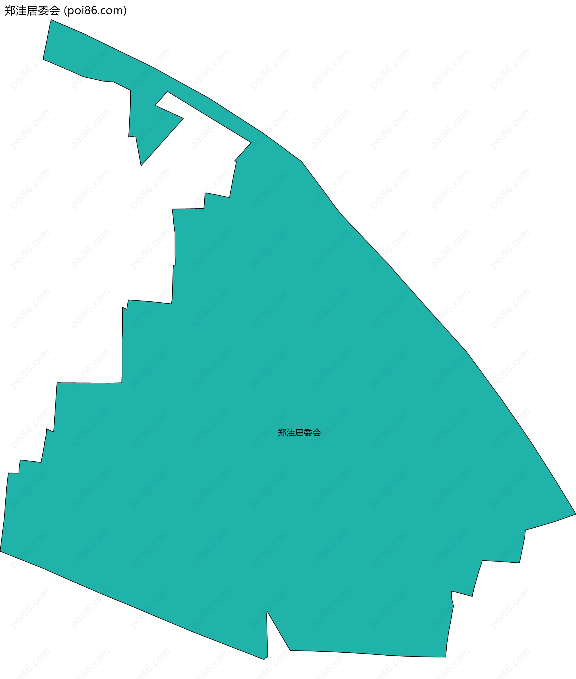 郑洼居委会边界地图