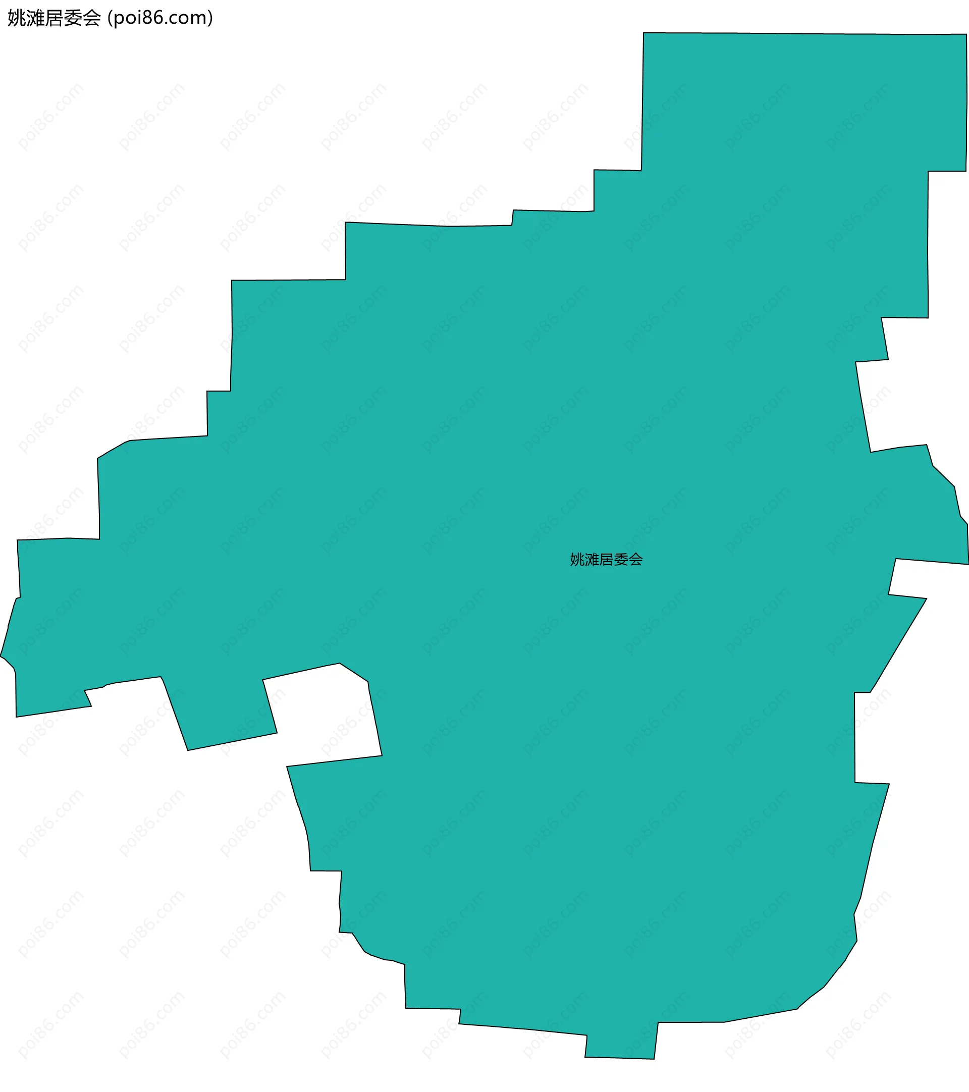 姚滩居委会边界地图