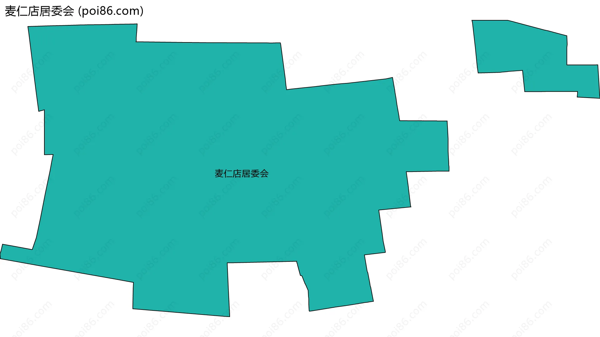 麦仁店居委会边界地图