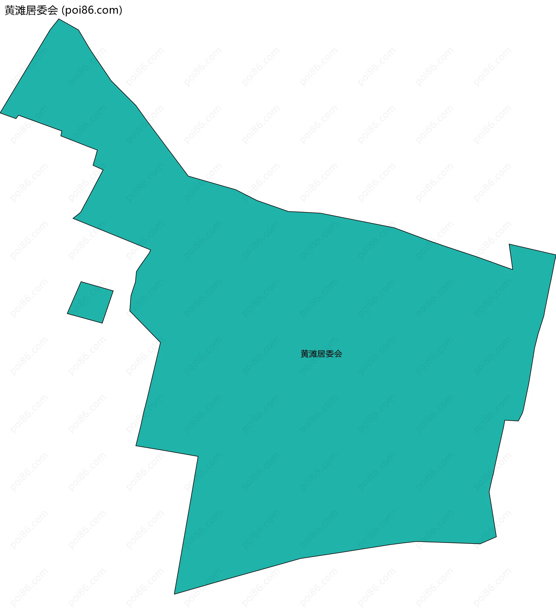 黄滩居委会边界地图