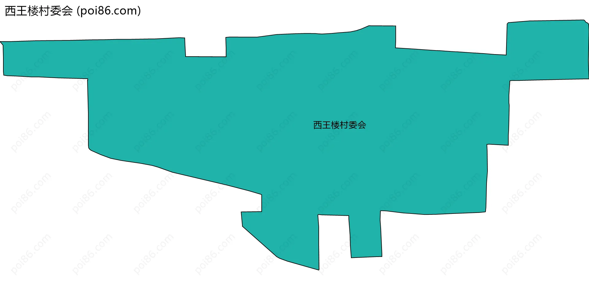 西王楼村委会边界地图
