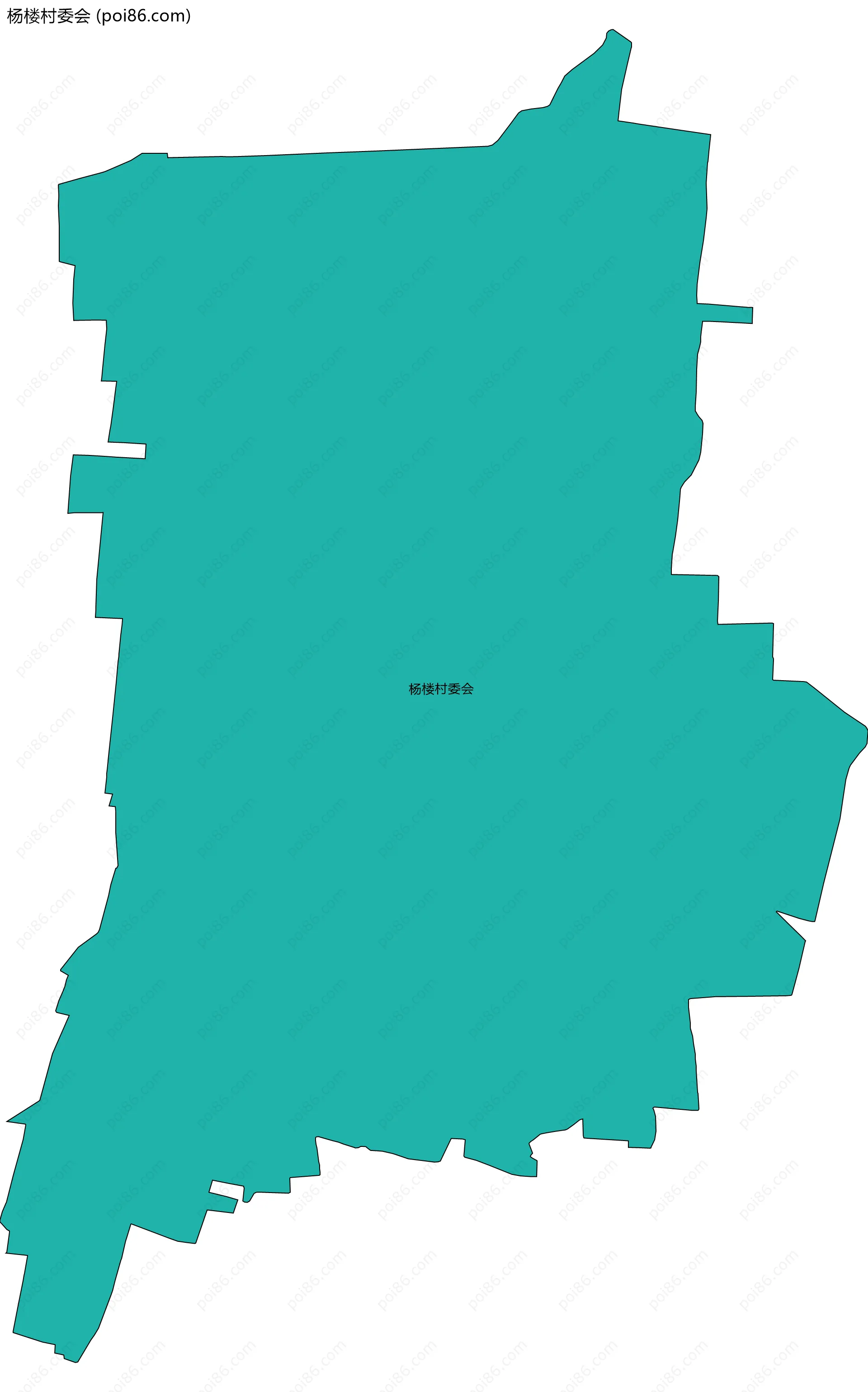 杨楼村委会边界地图