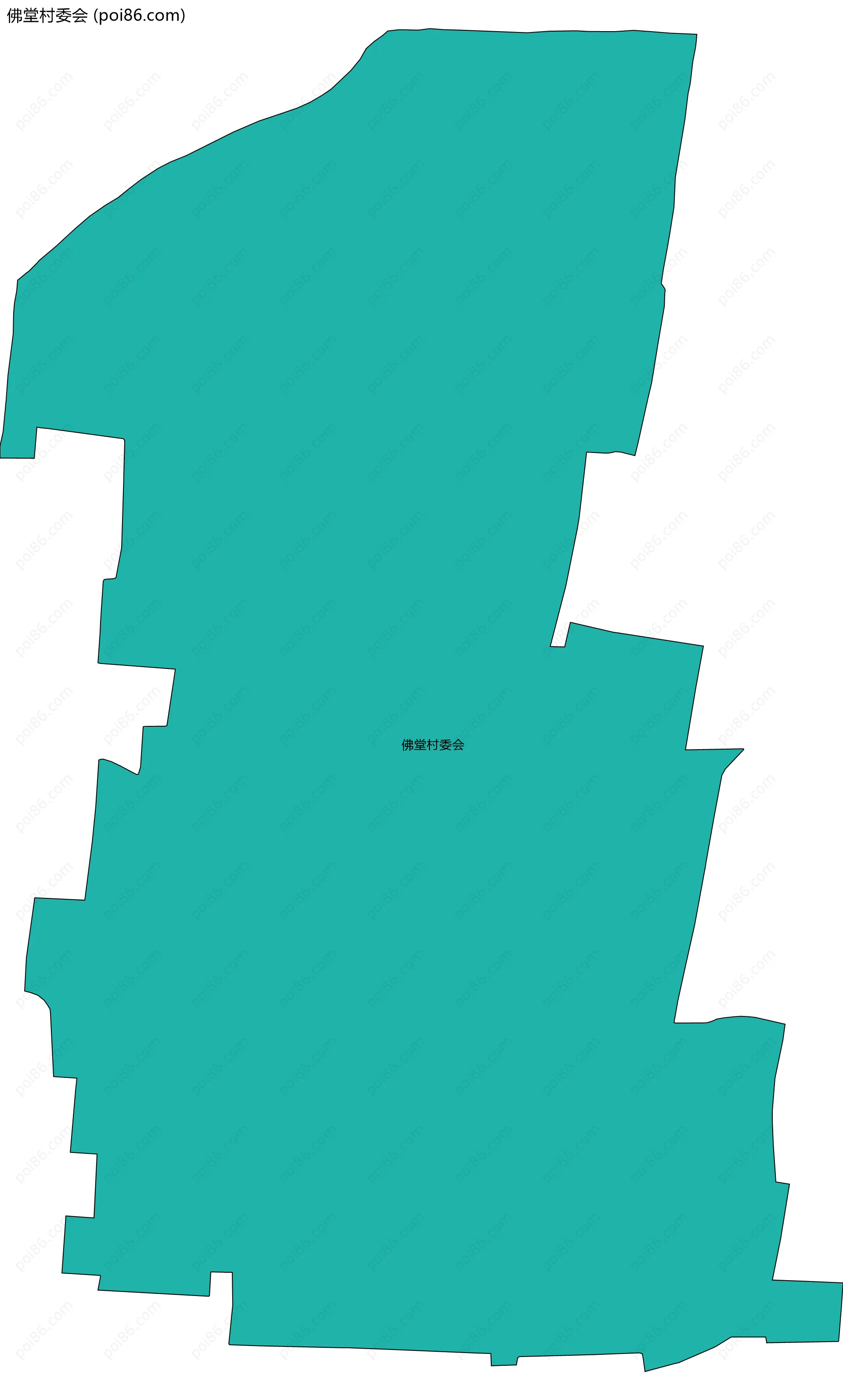 佛堂村委会边界地图