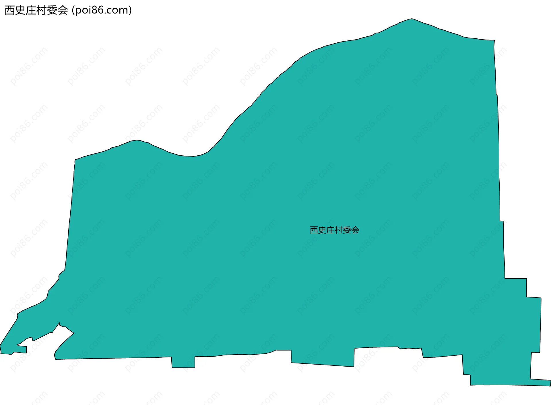 西史庄村委会边界地图