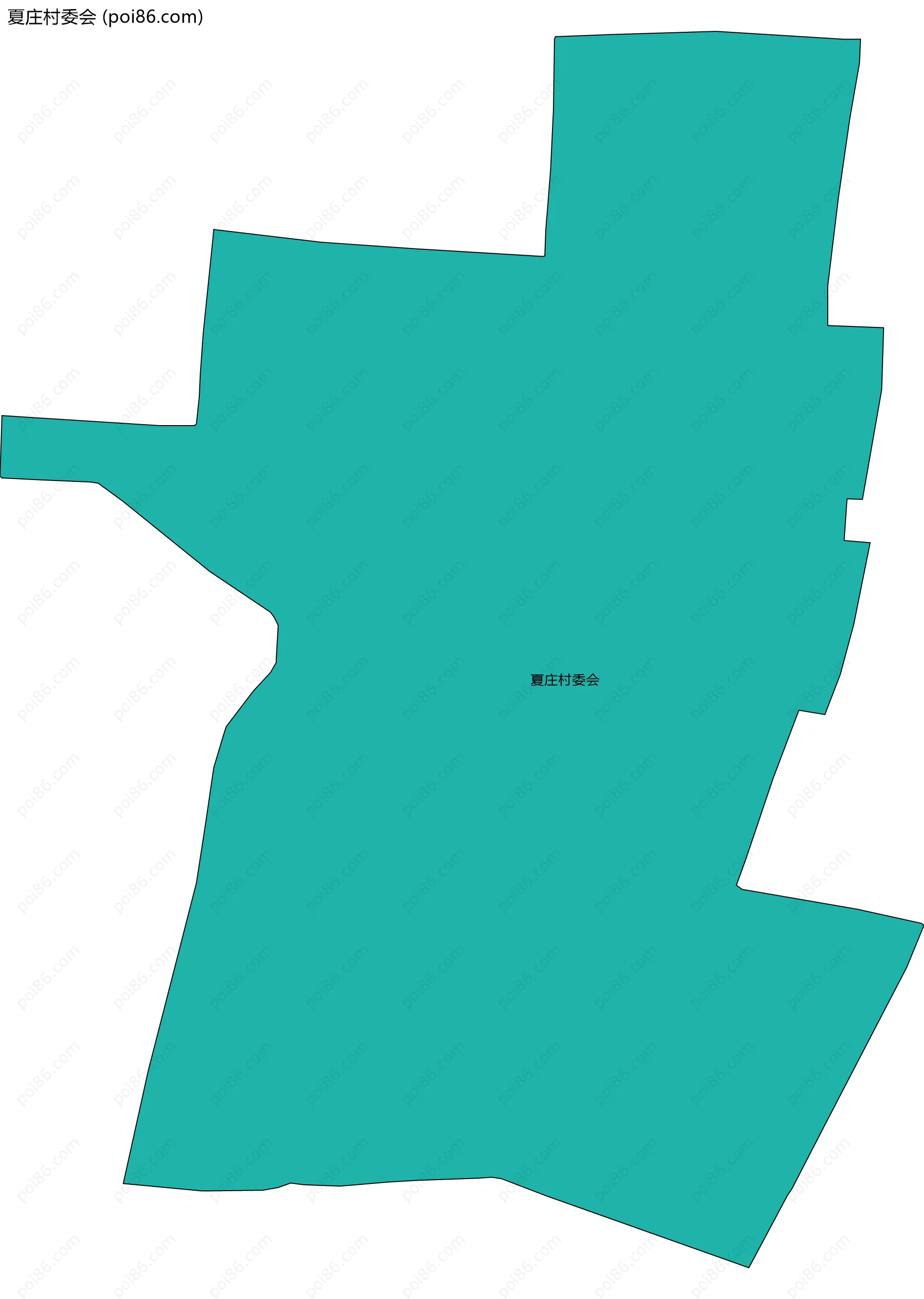 夏庄村委会边界地图