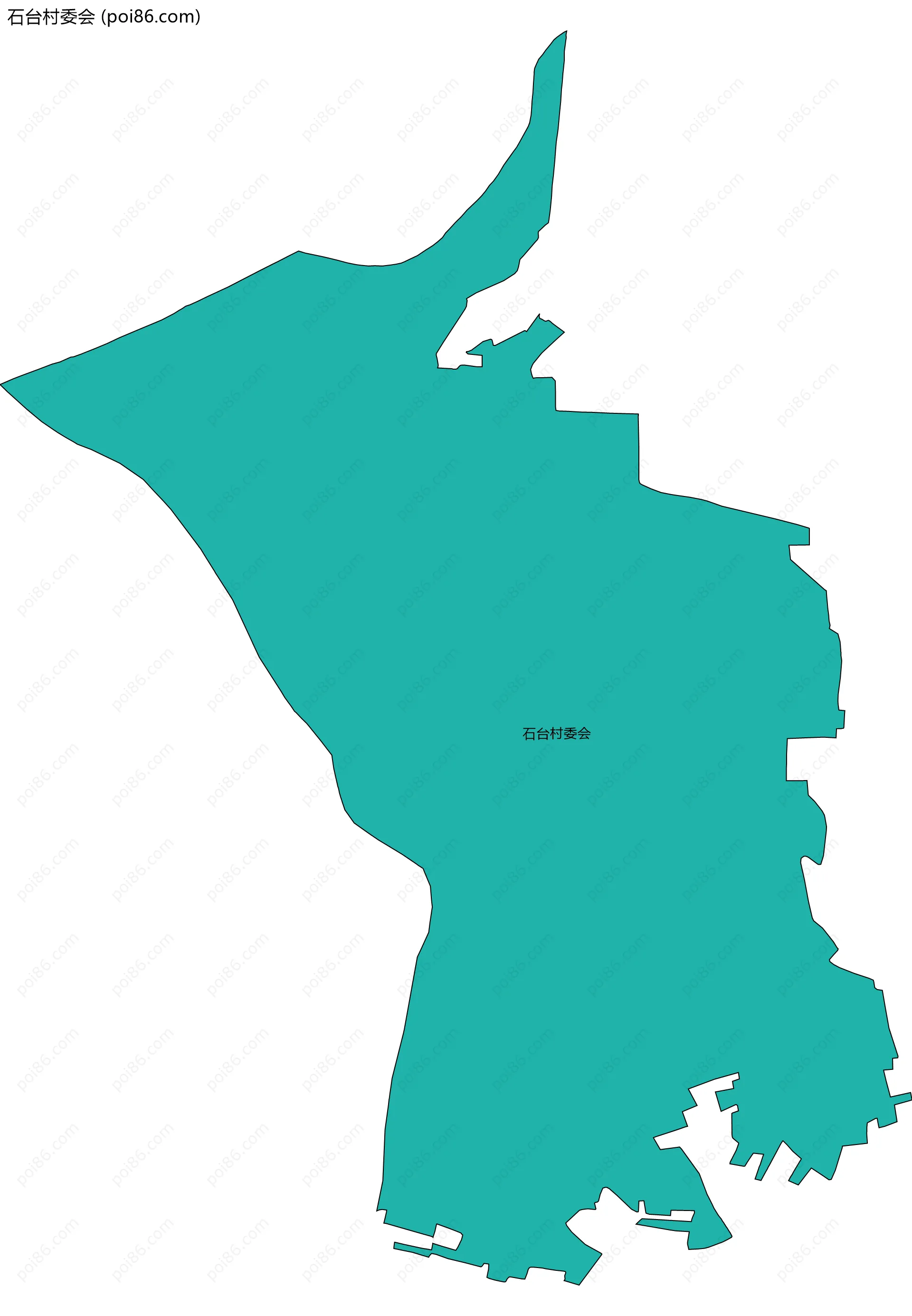 石台村委会边界地图