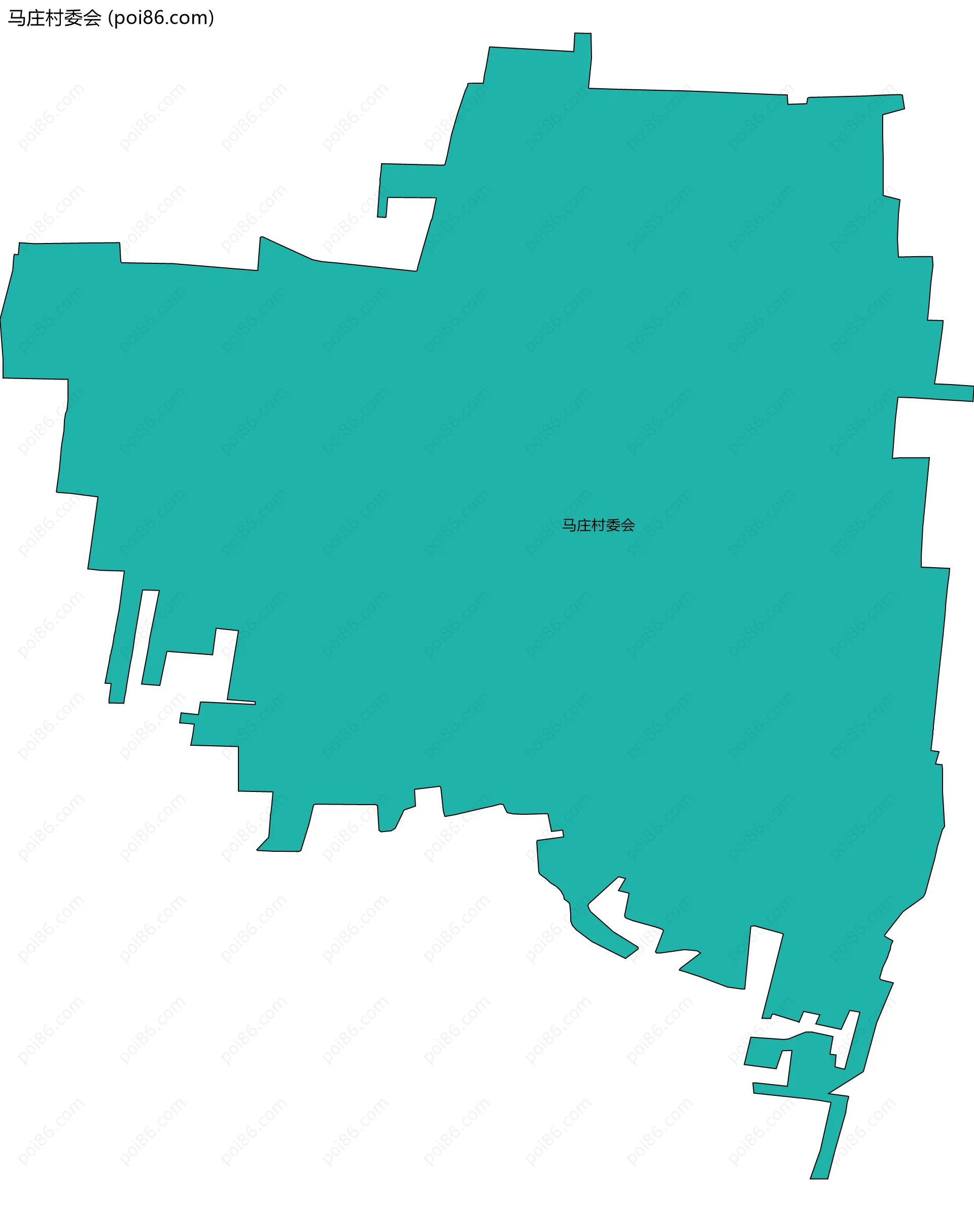 马庄村委会边界地图