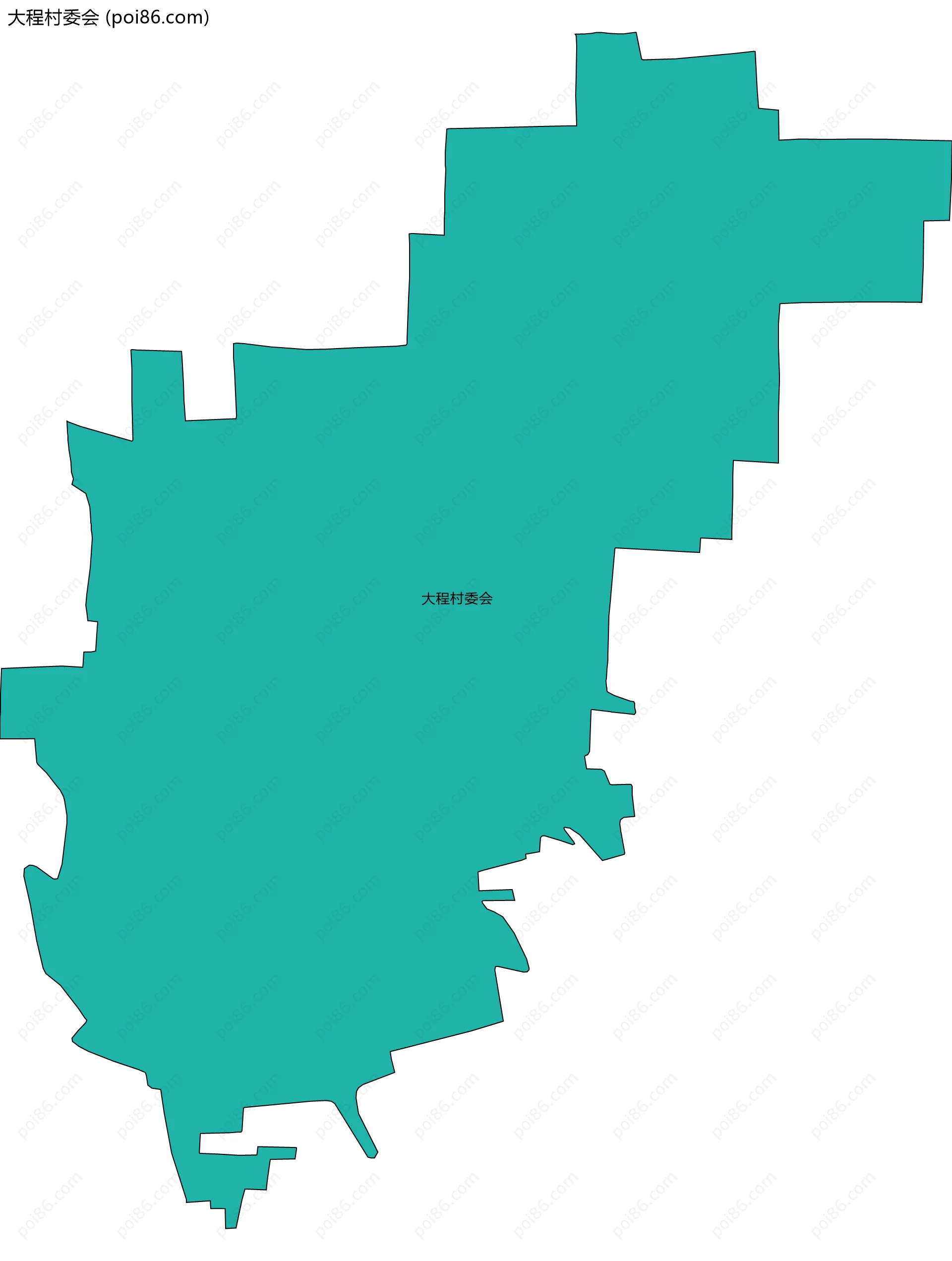 大程村委会边界地图