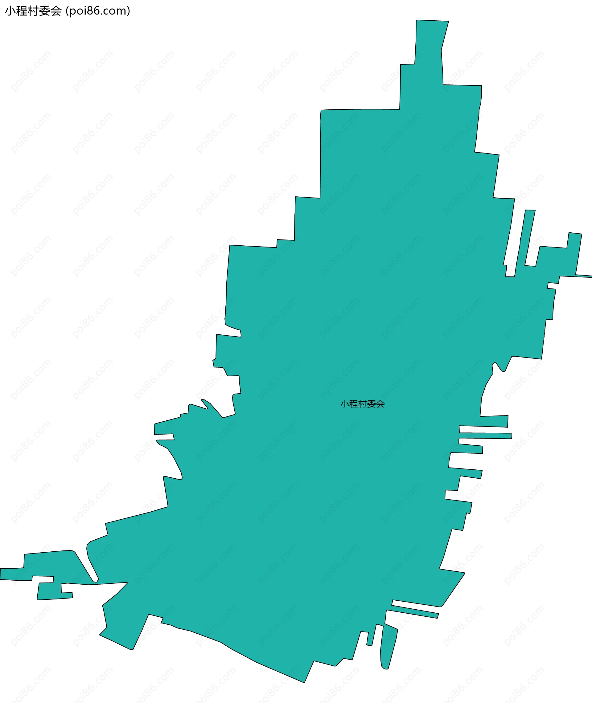 小程村委会边界地图